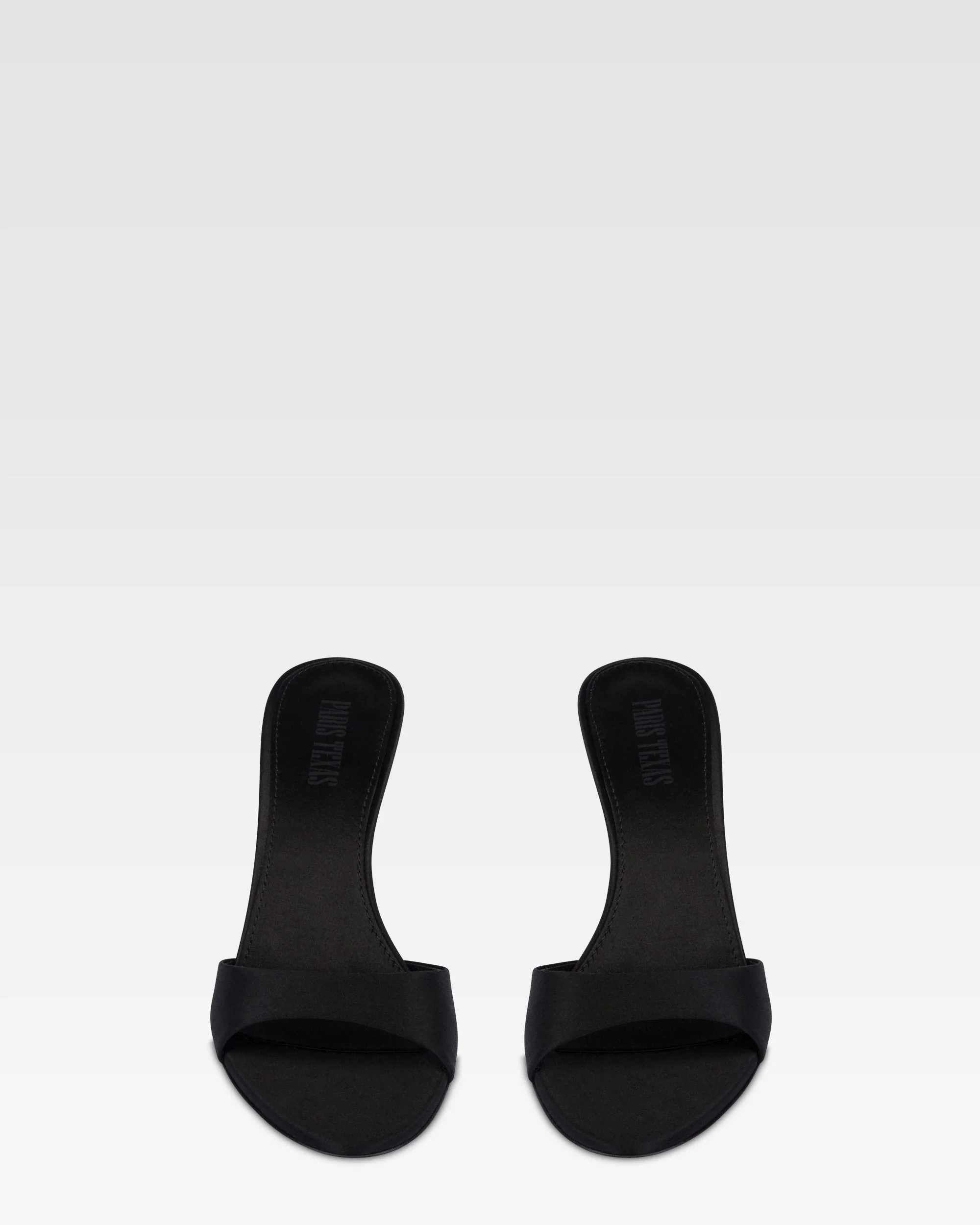 Mules in black satin. - Image 3