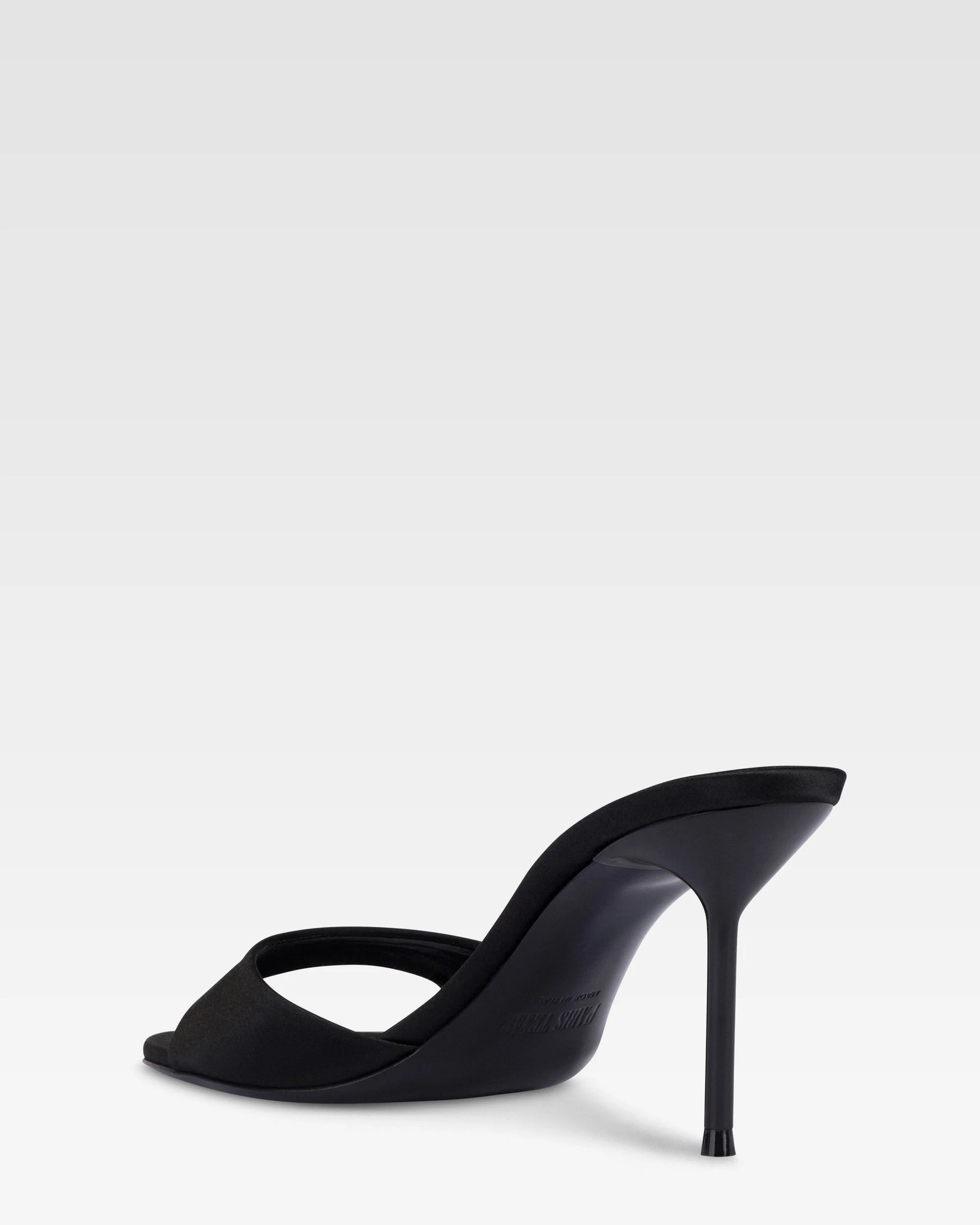 Mules in black satin. - Image 5