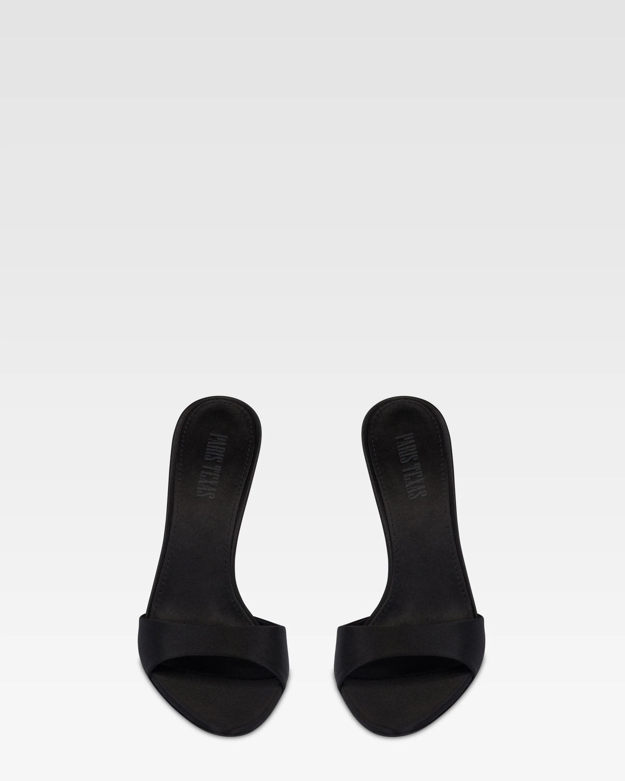 Mules in black satin. - Image 3