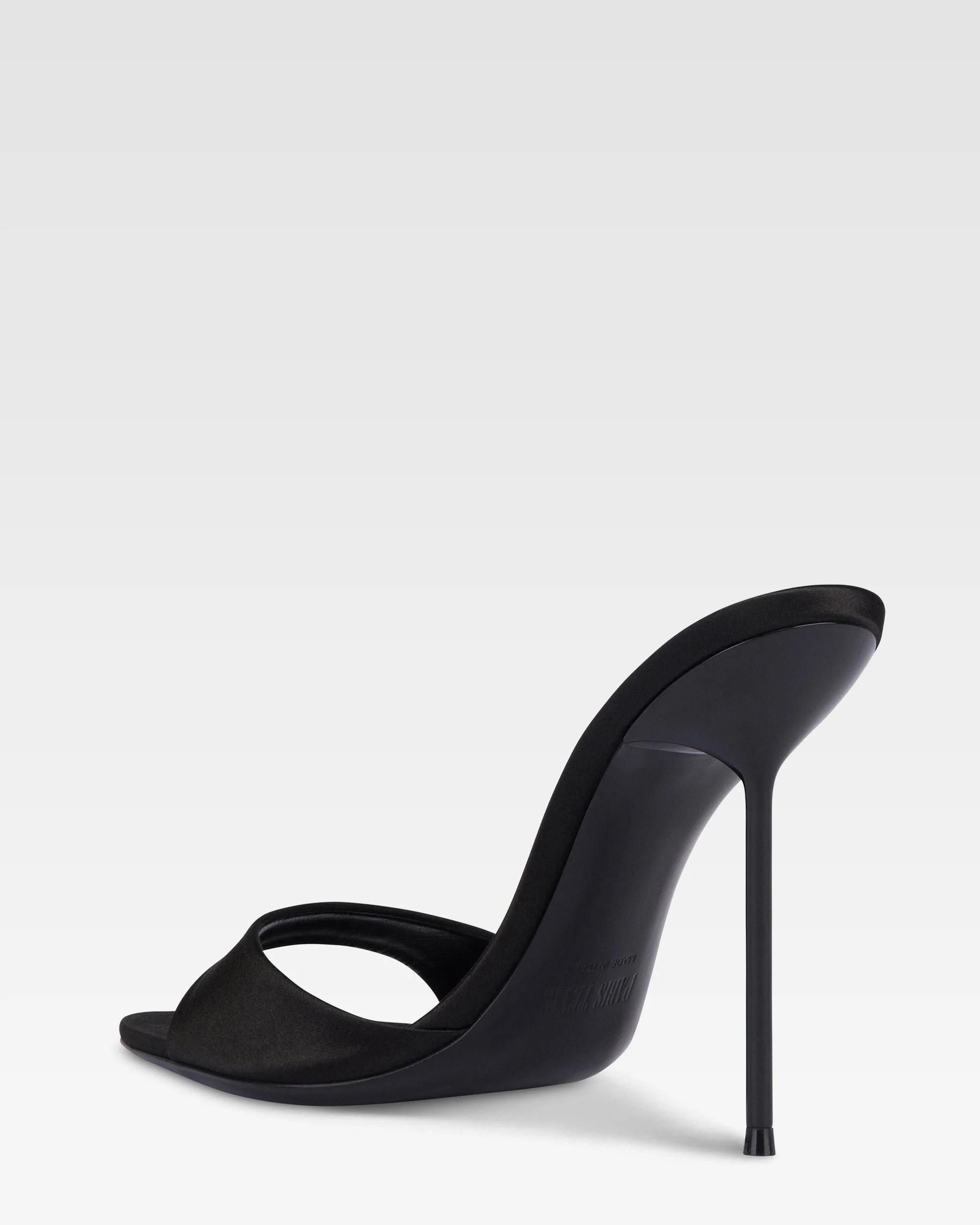 Mules in black satin. - Image 5