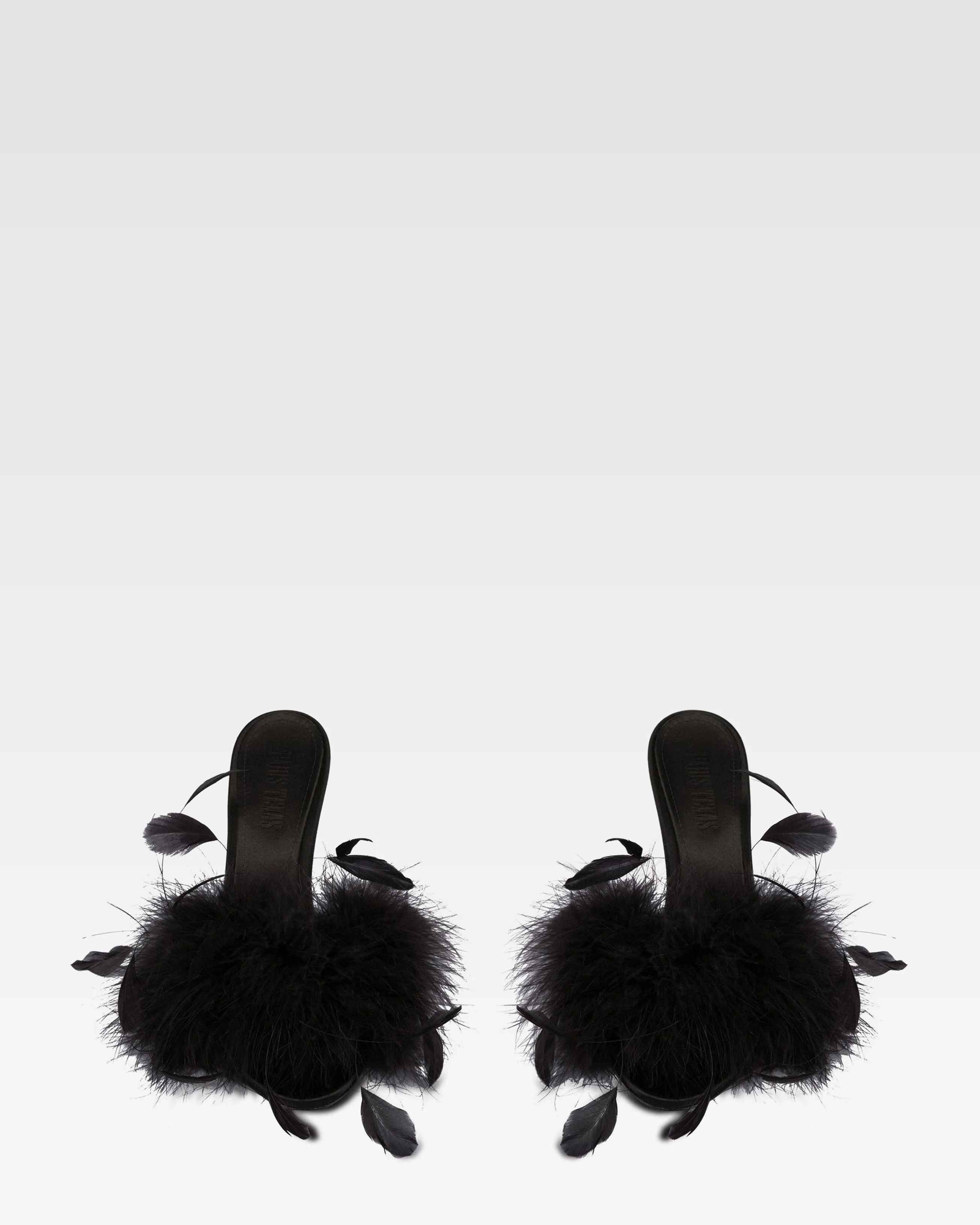 Mules in black satin - Image 3