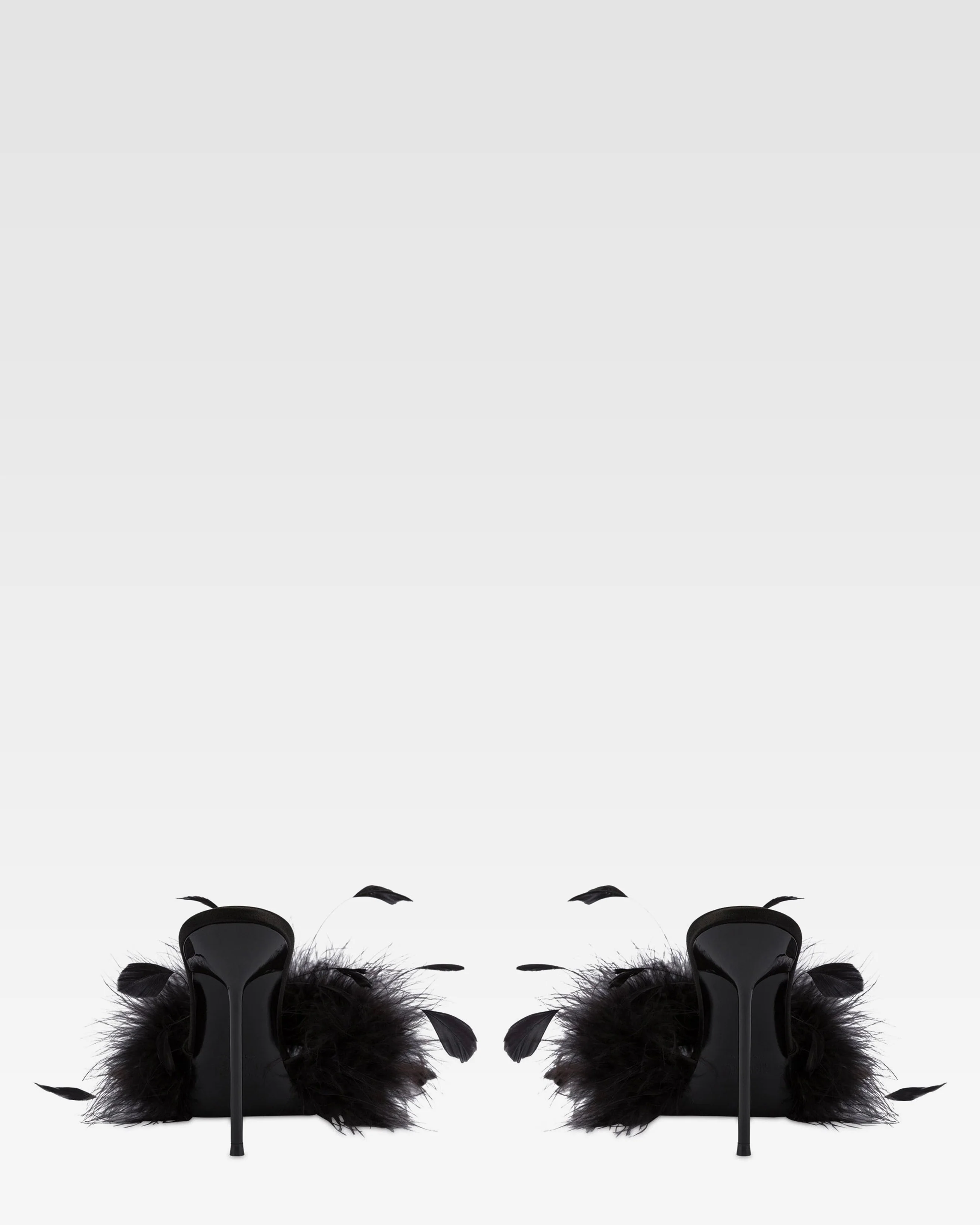 Mules in black satin - Image 4