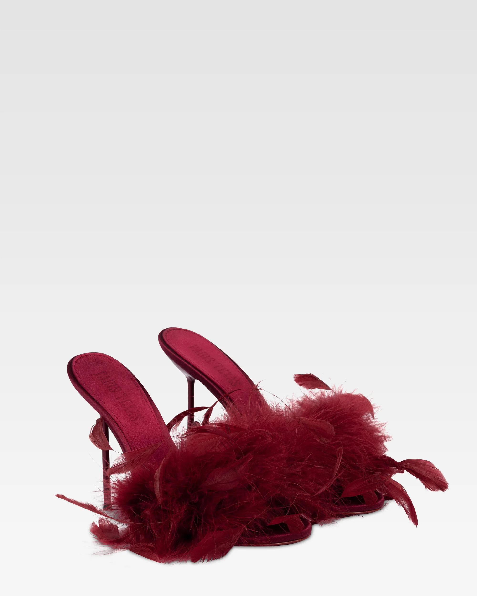Mules in burgundy satin - Image 2