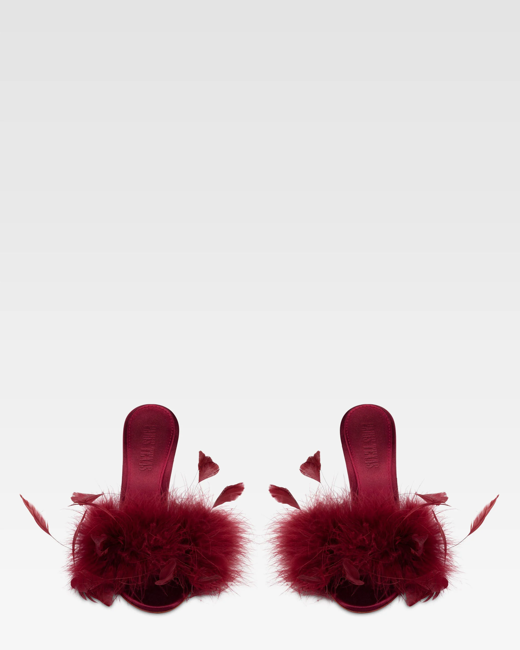 Mules in burgundy satin - Image 3