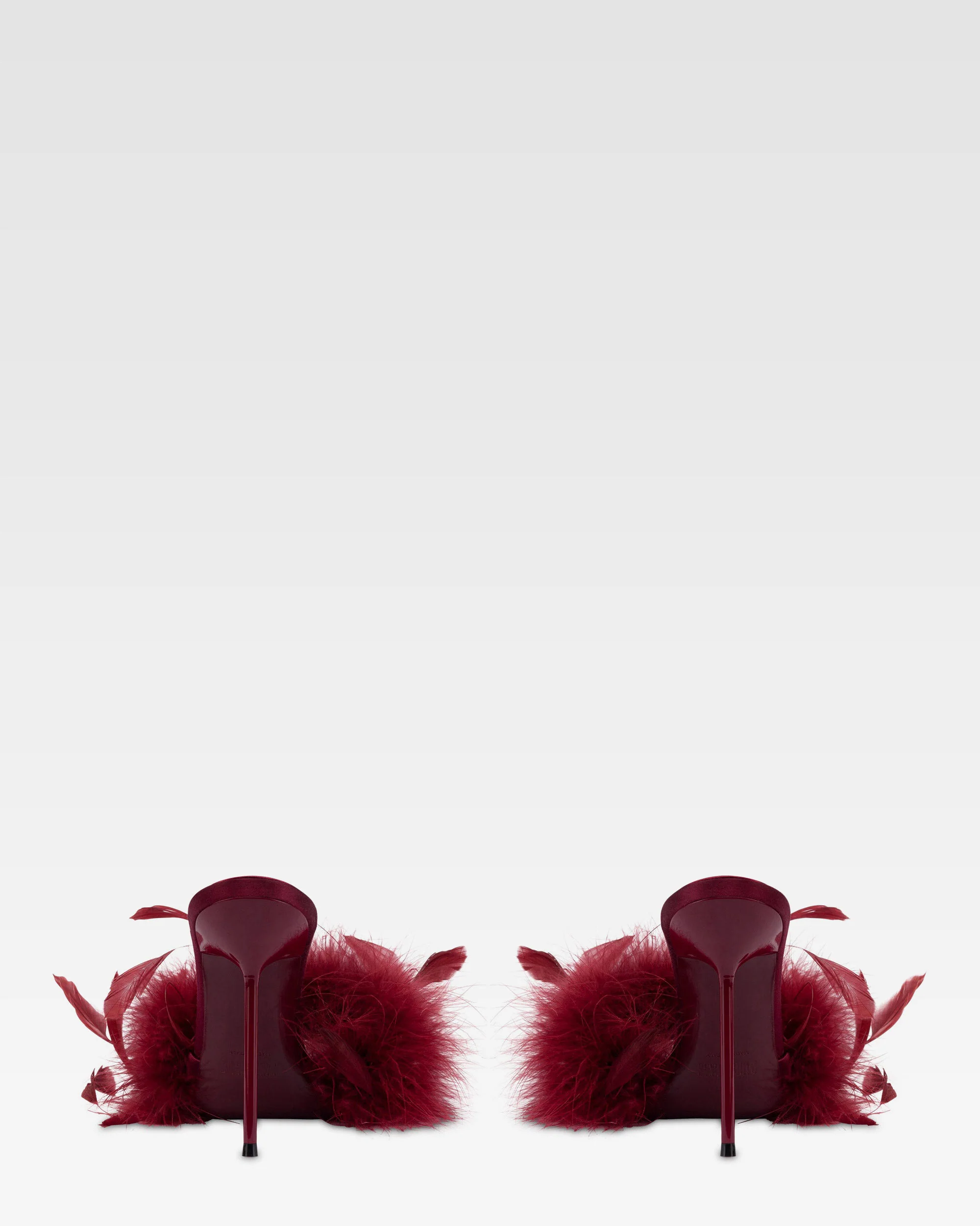 Mules in burgundy satin - Image 4