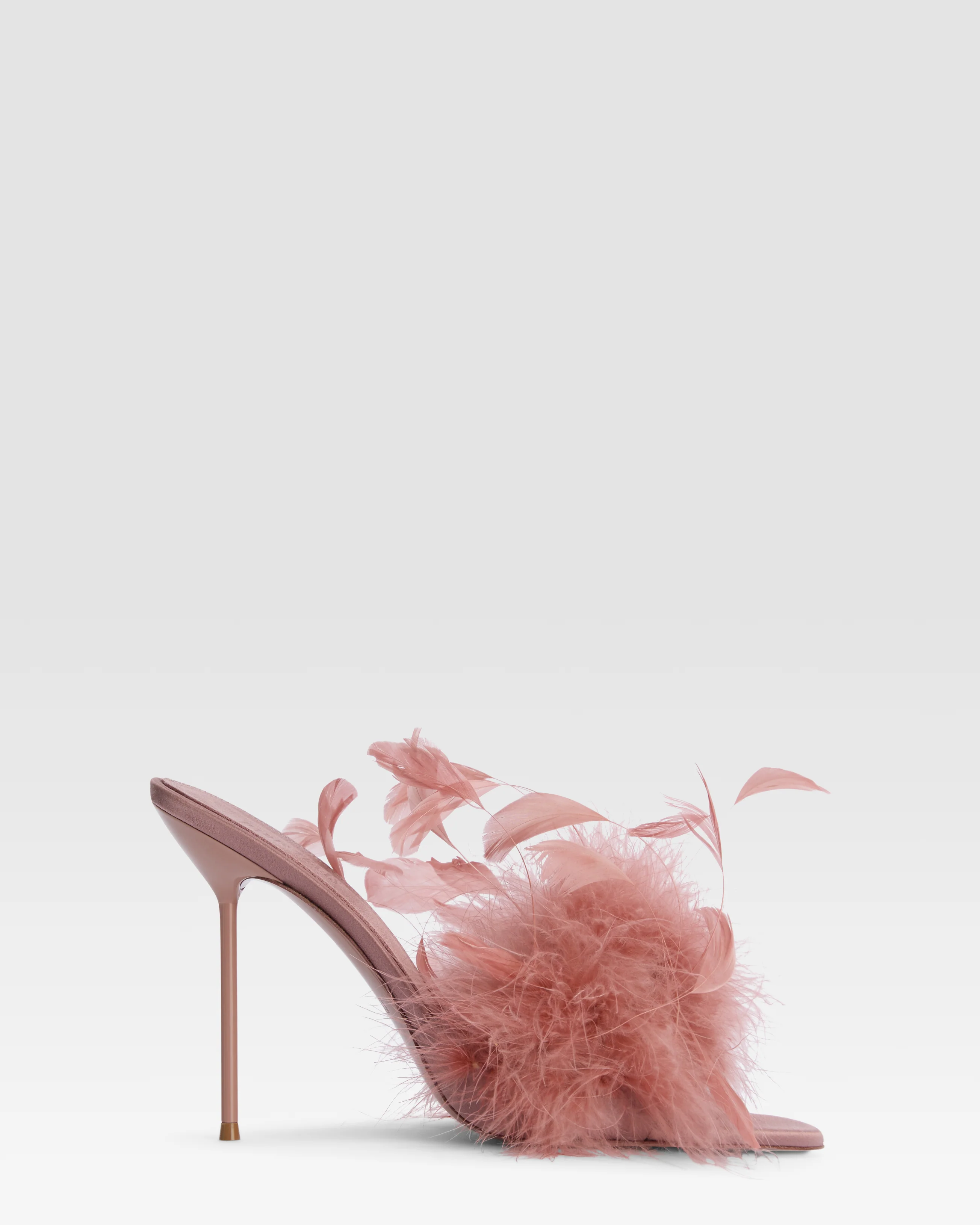 Crepe satin mule