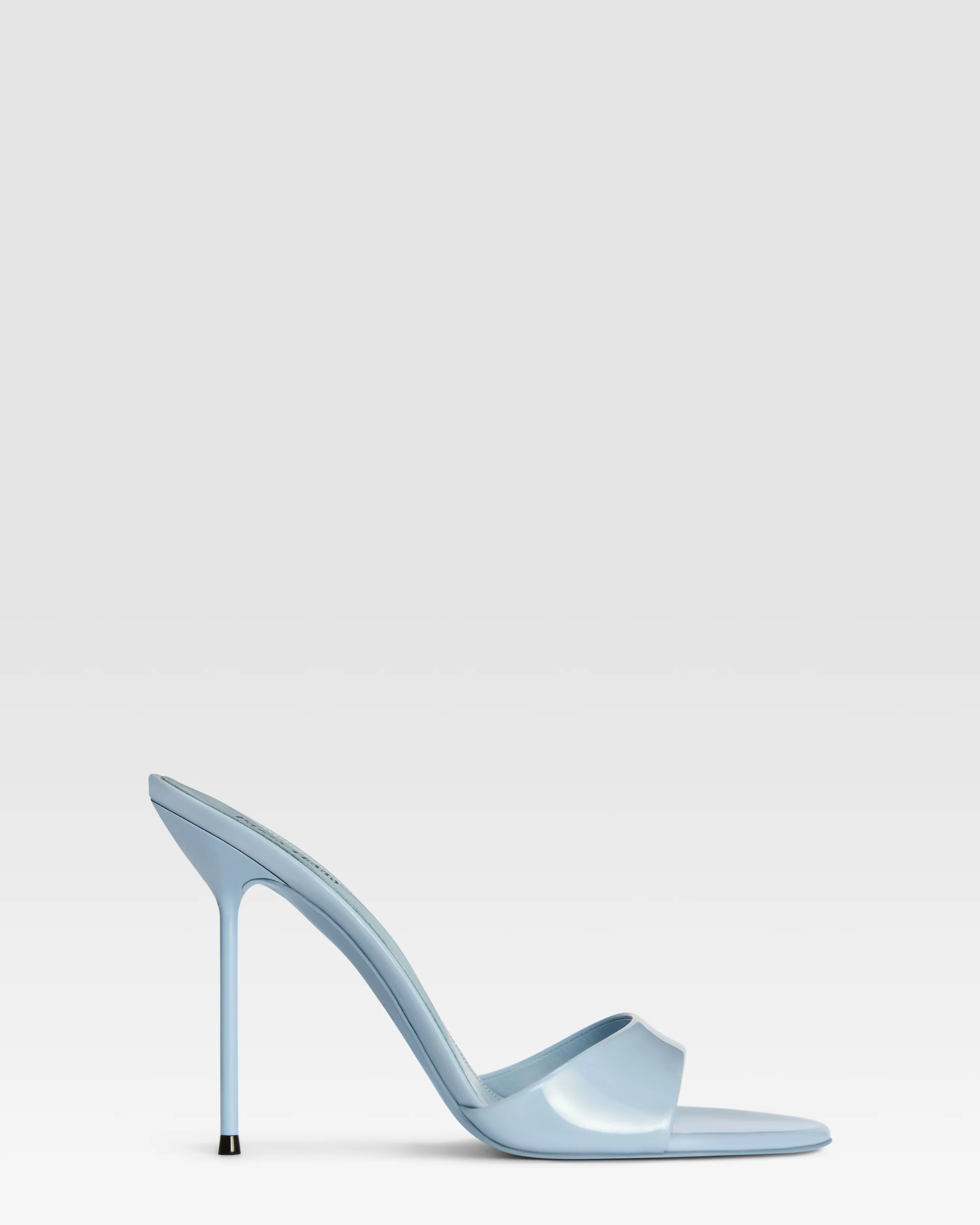 Patent leather mule