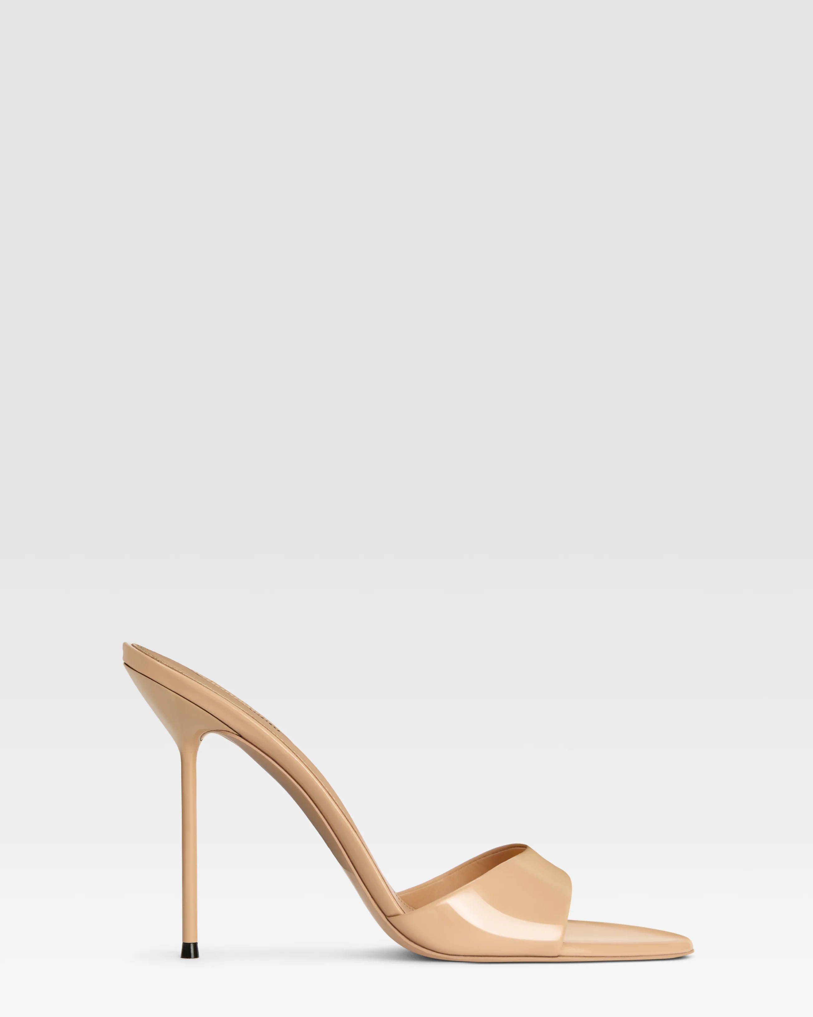 Patent leather mule