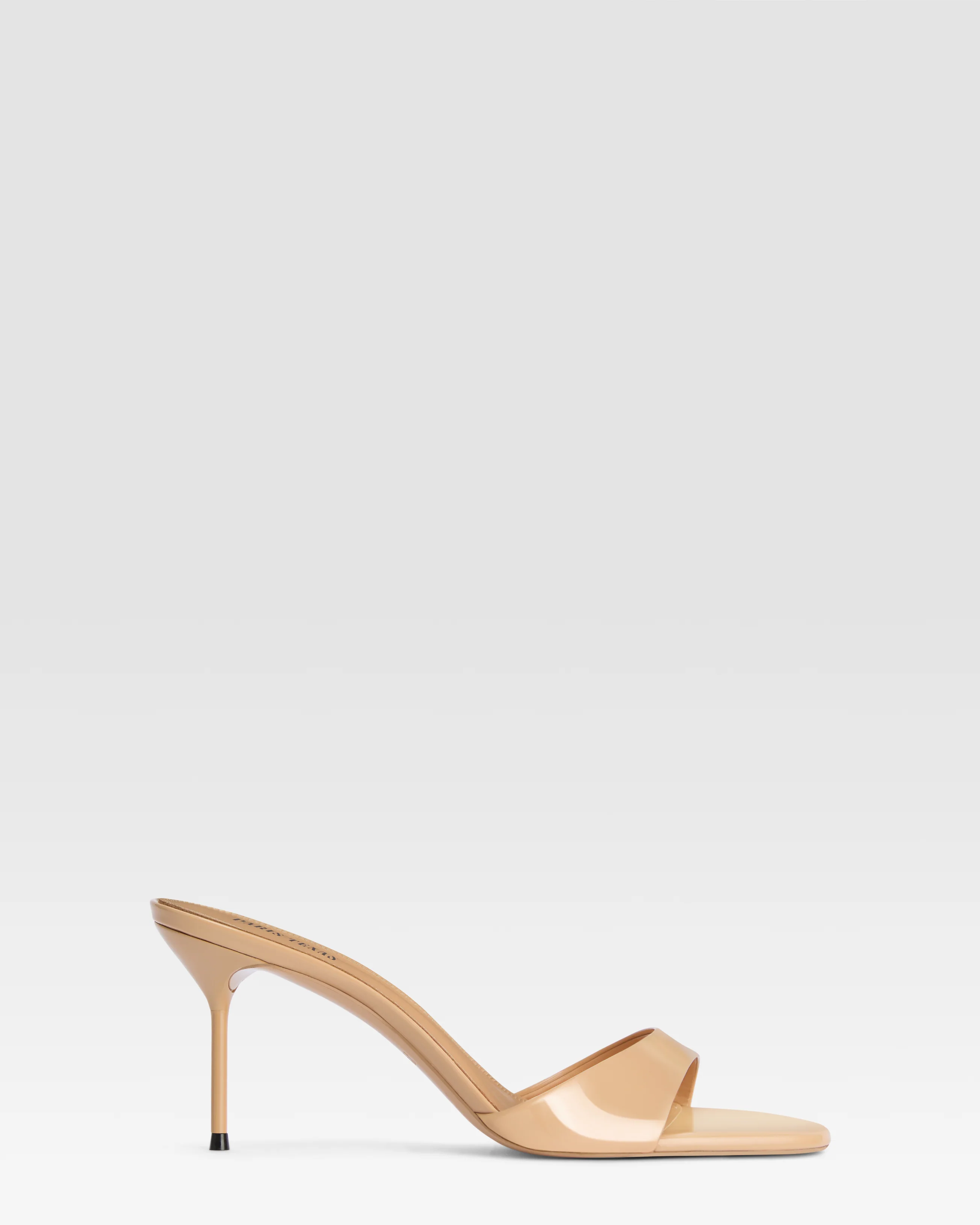 Patent leather mule