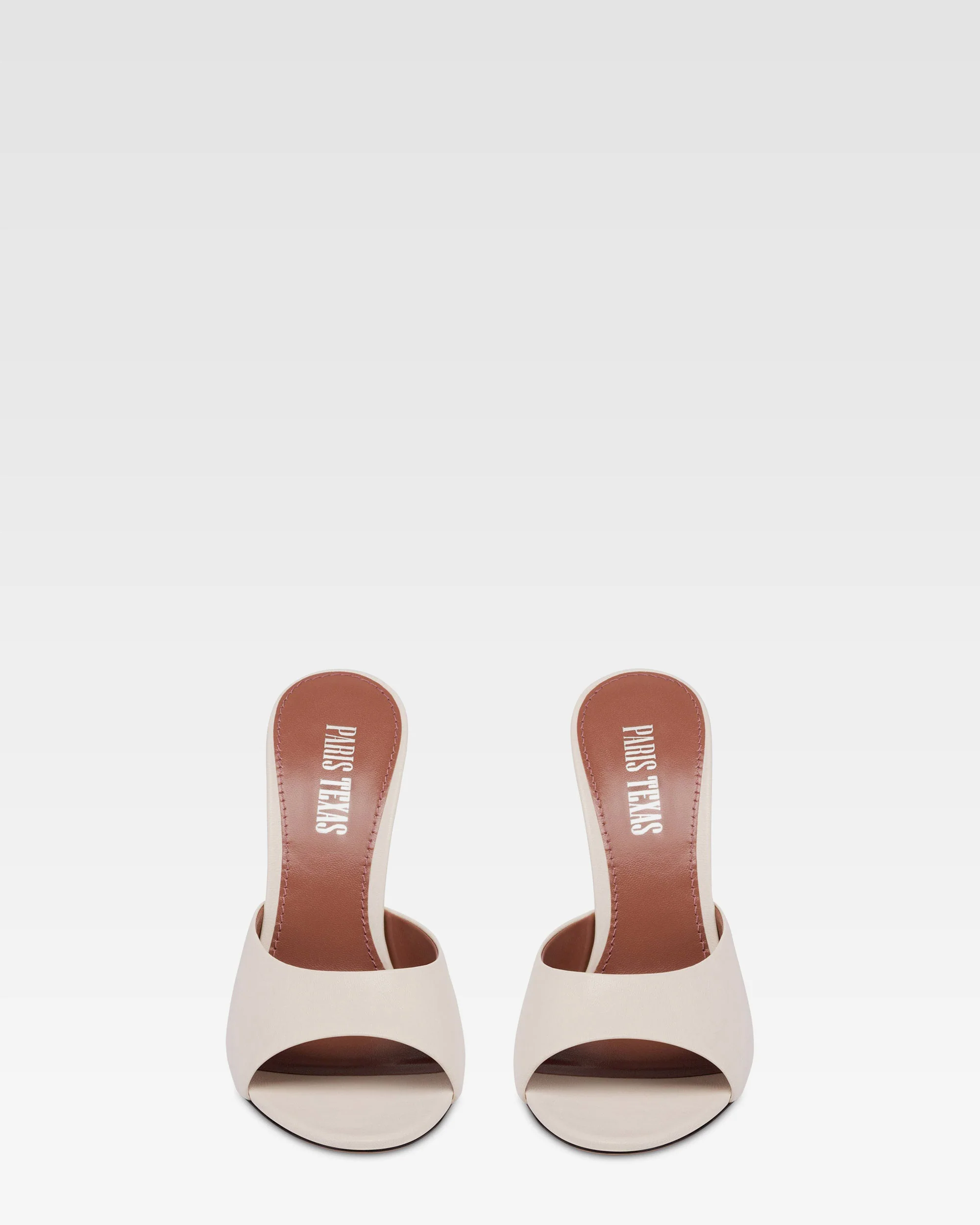 Mules in off-white and silver leather - Image 3