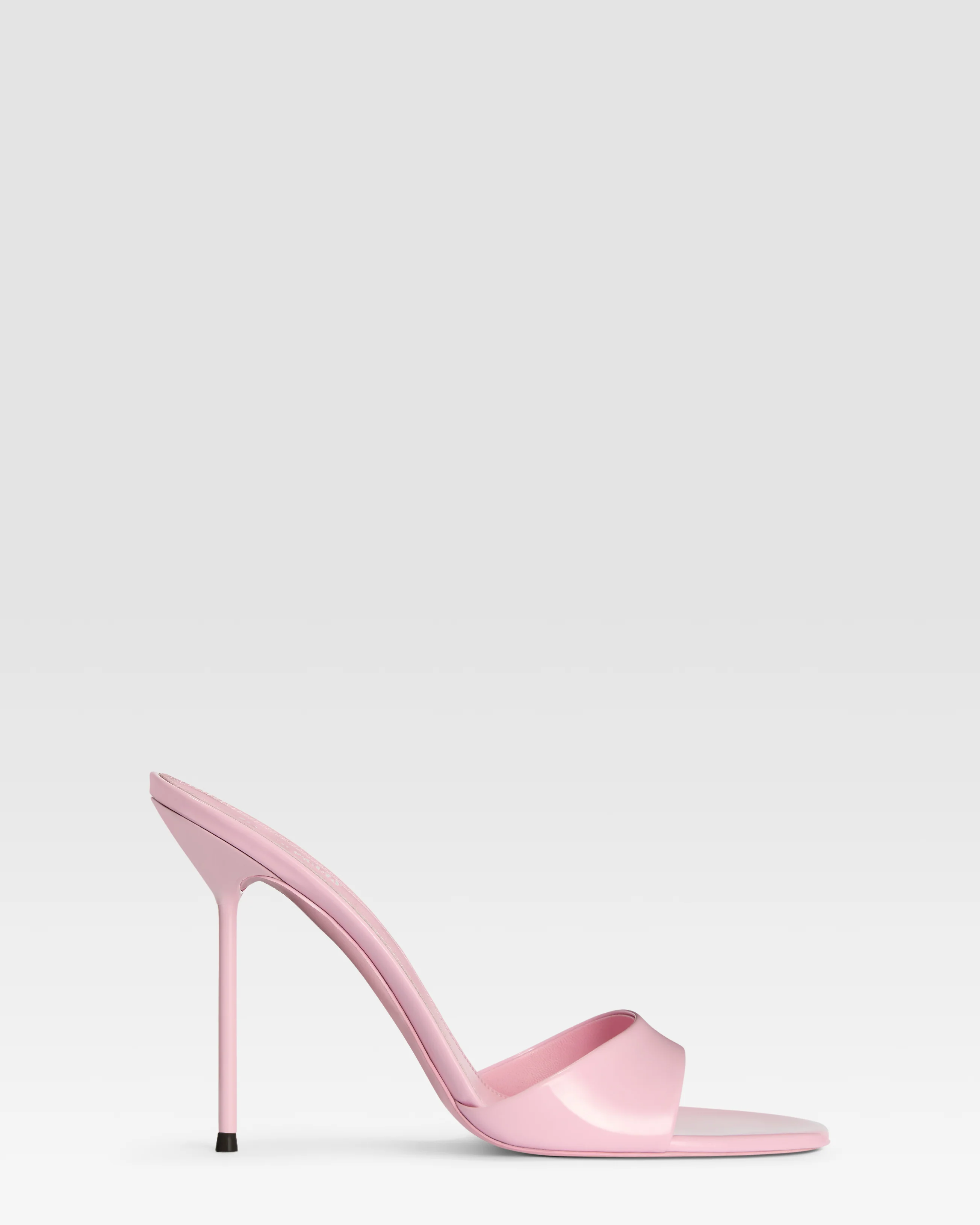 Patent leather mule