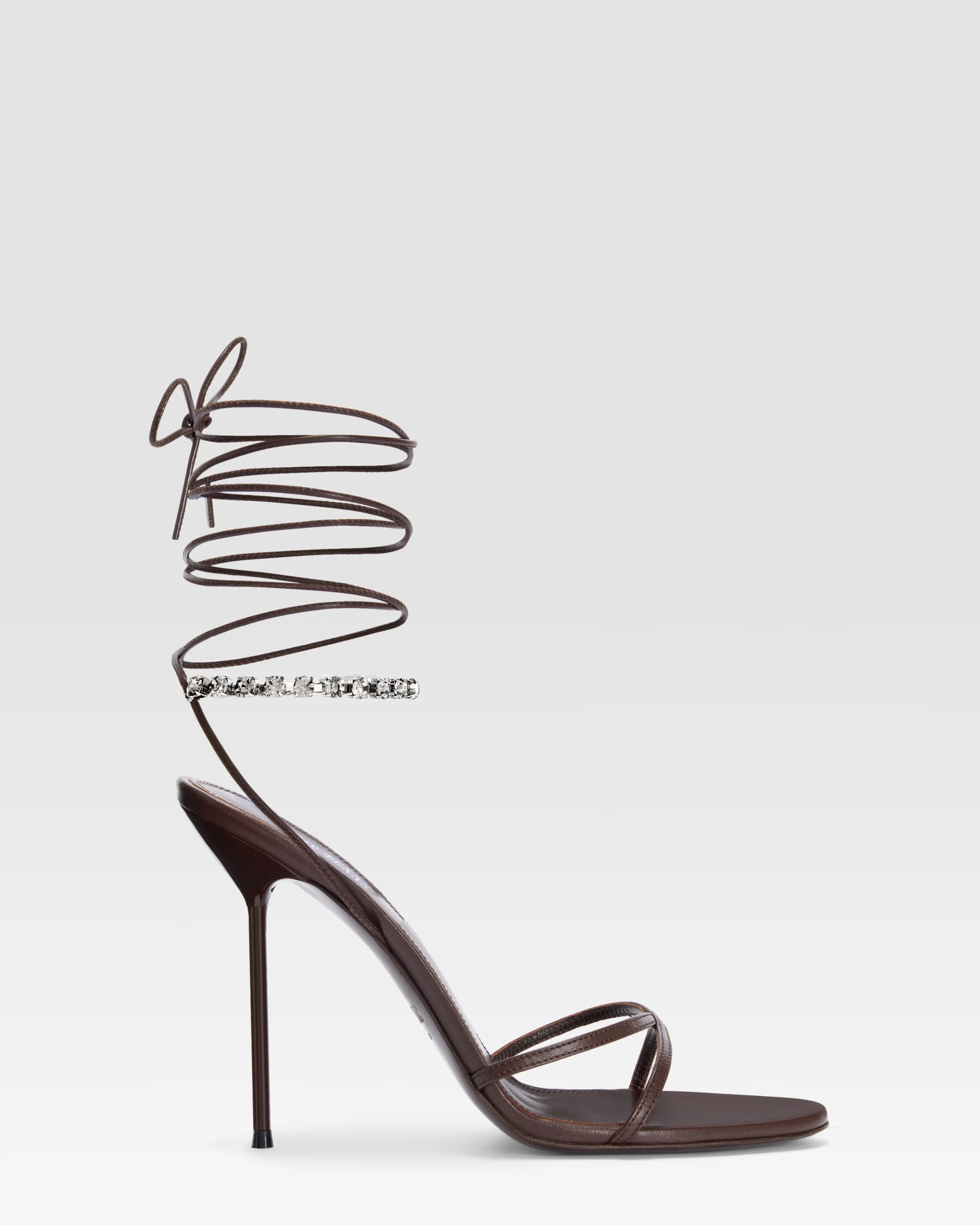 NAPPA LEATHER SANDAL WITH CRYSTALS