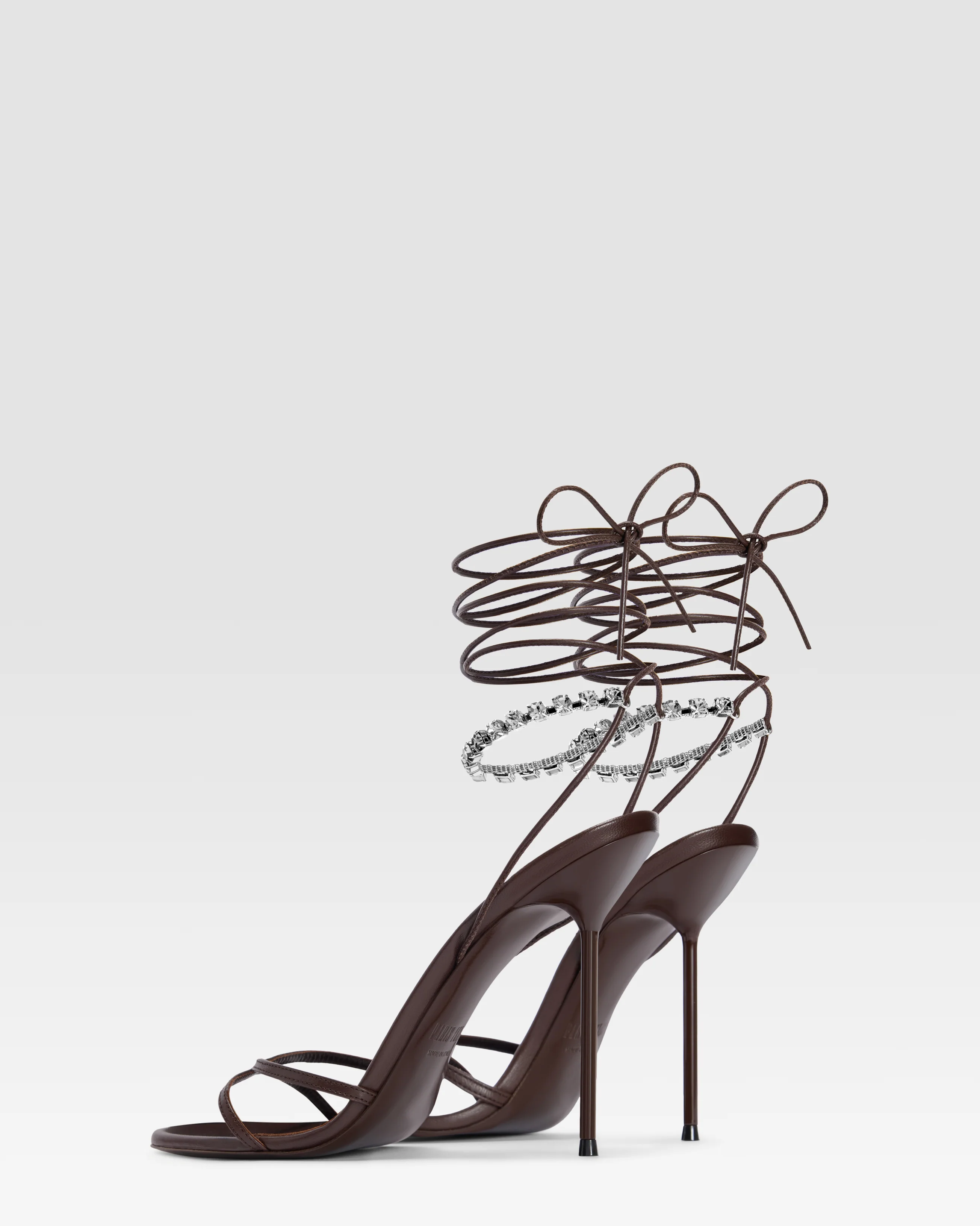 NAPPA LEATHER SANDAL WITH CRYSTALS - Image 3