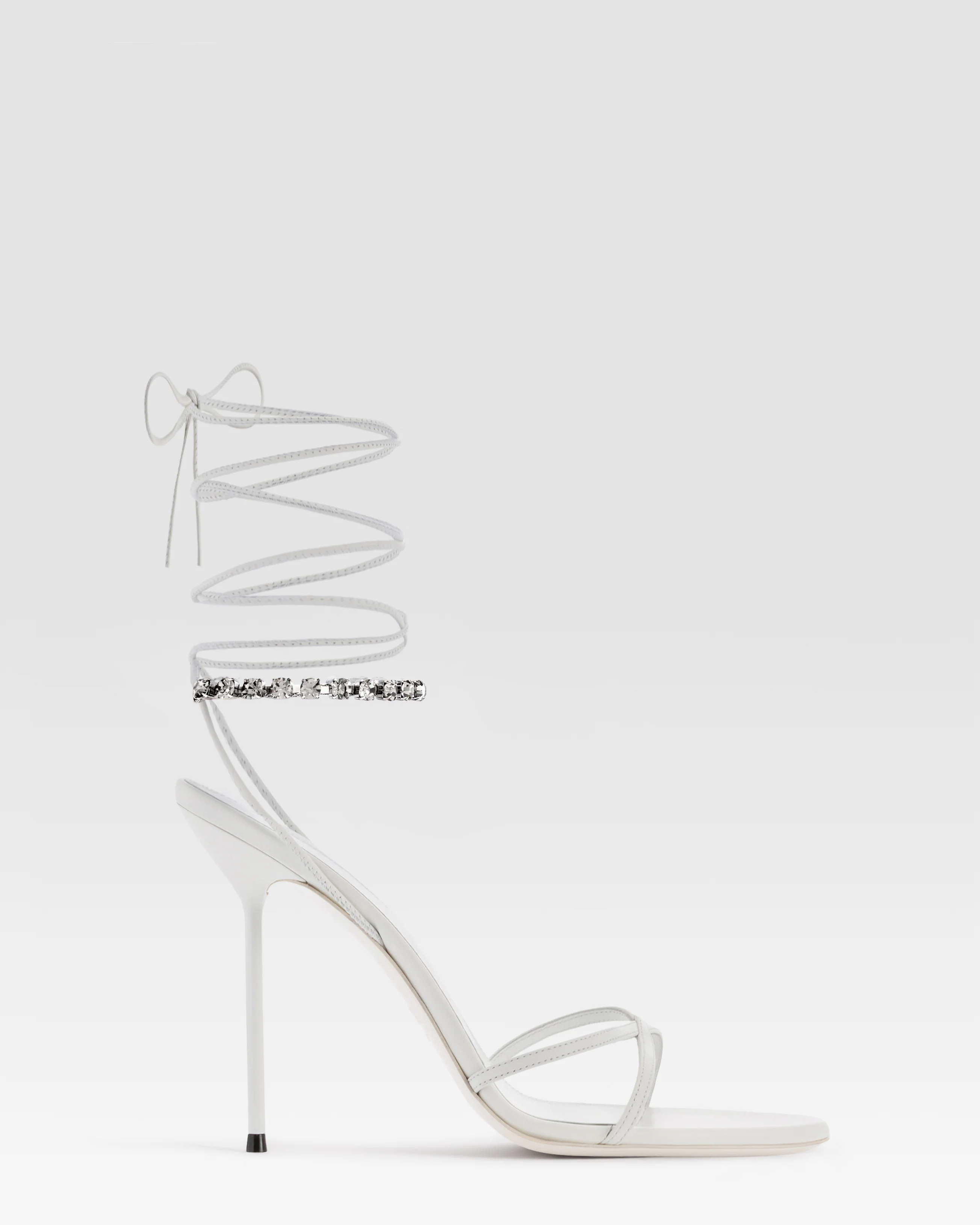 NAPPA LEATHER SANDAL WITH CRYSTALS