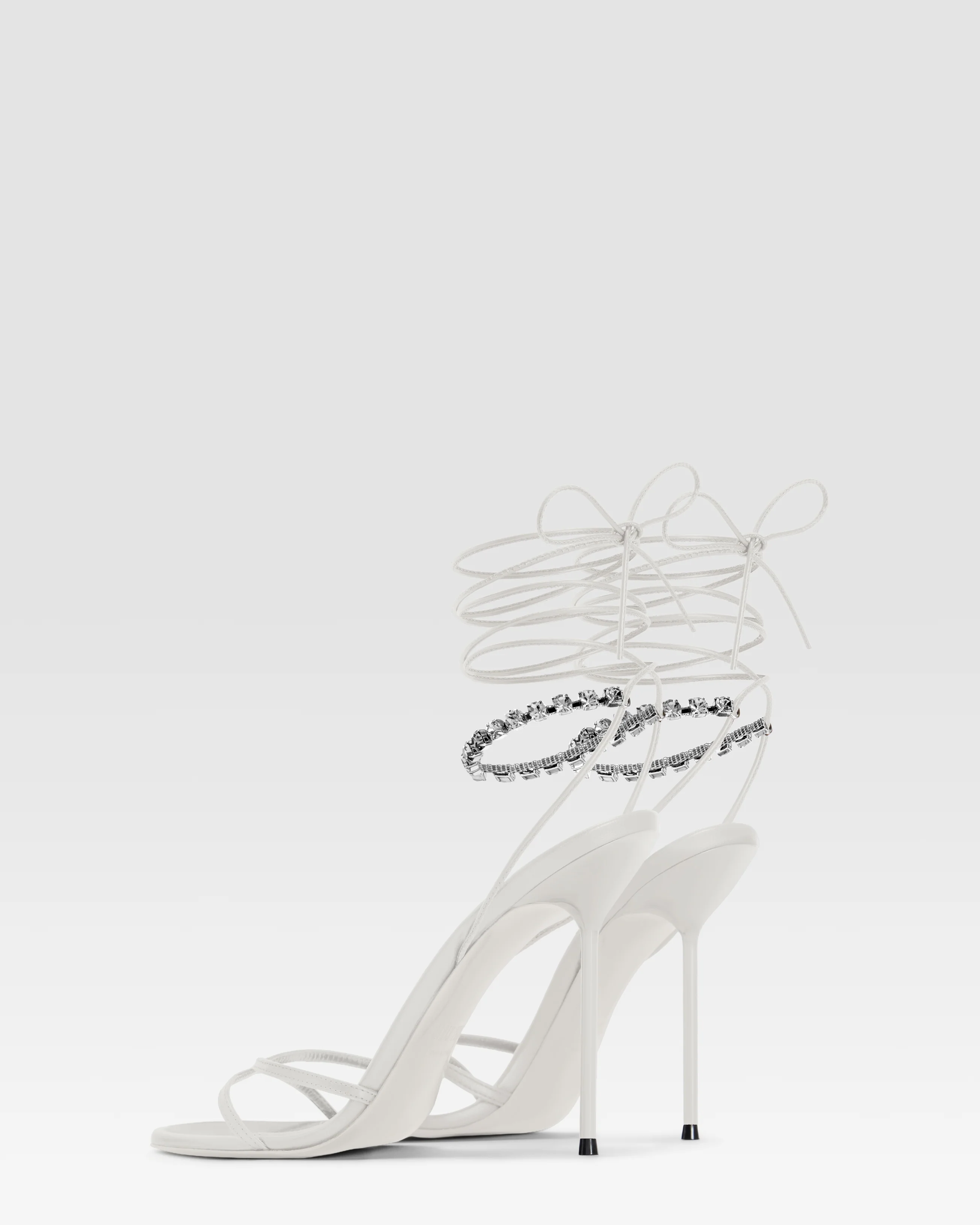 NAPPA LEATHER SANDAL WITH CRYSTALS - Image 3