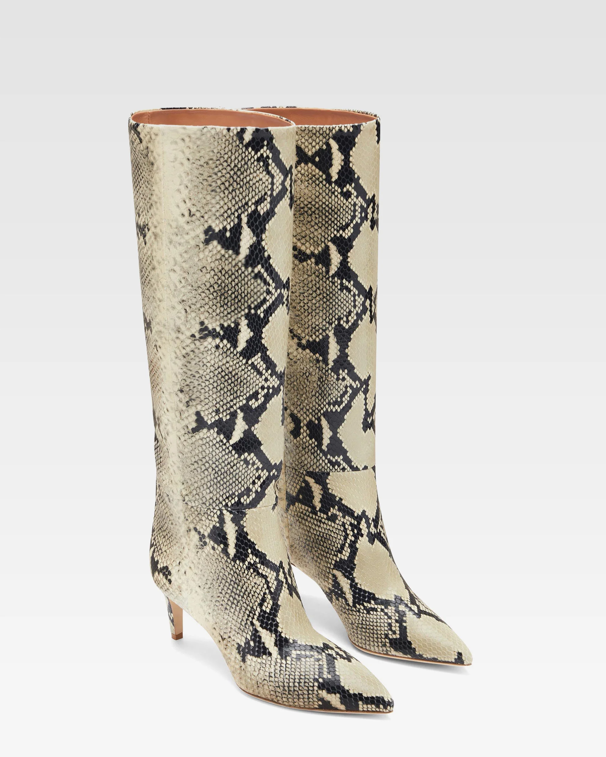Printed phyton leather heel 60 boots - Image 2