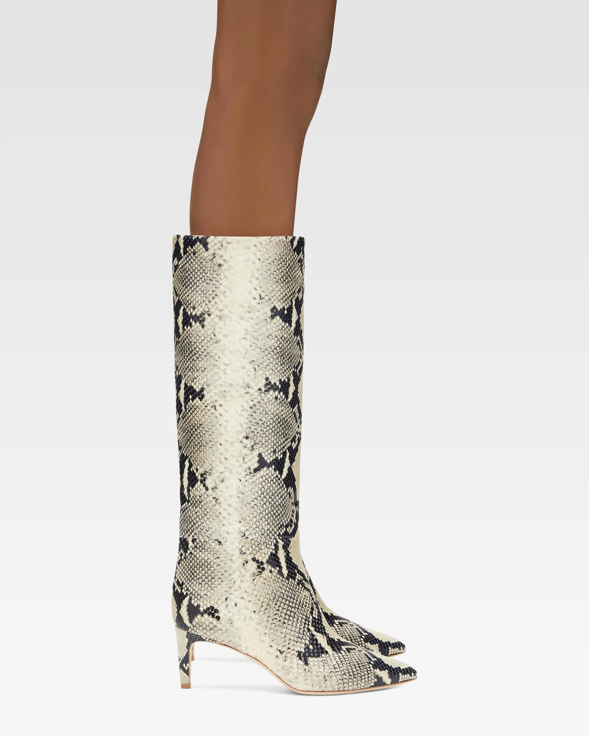 Printed phyton leather heel 60 boots - Image 6