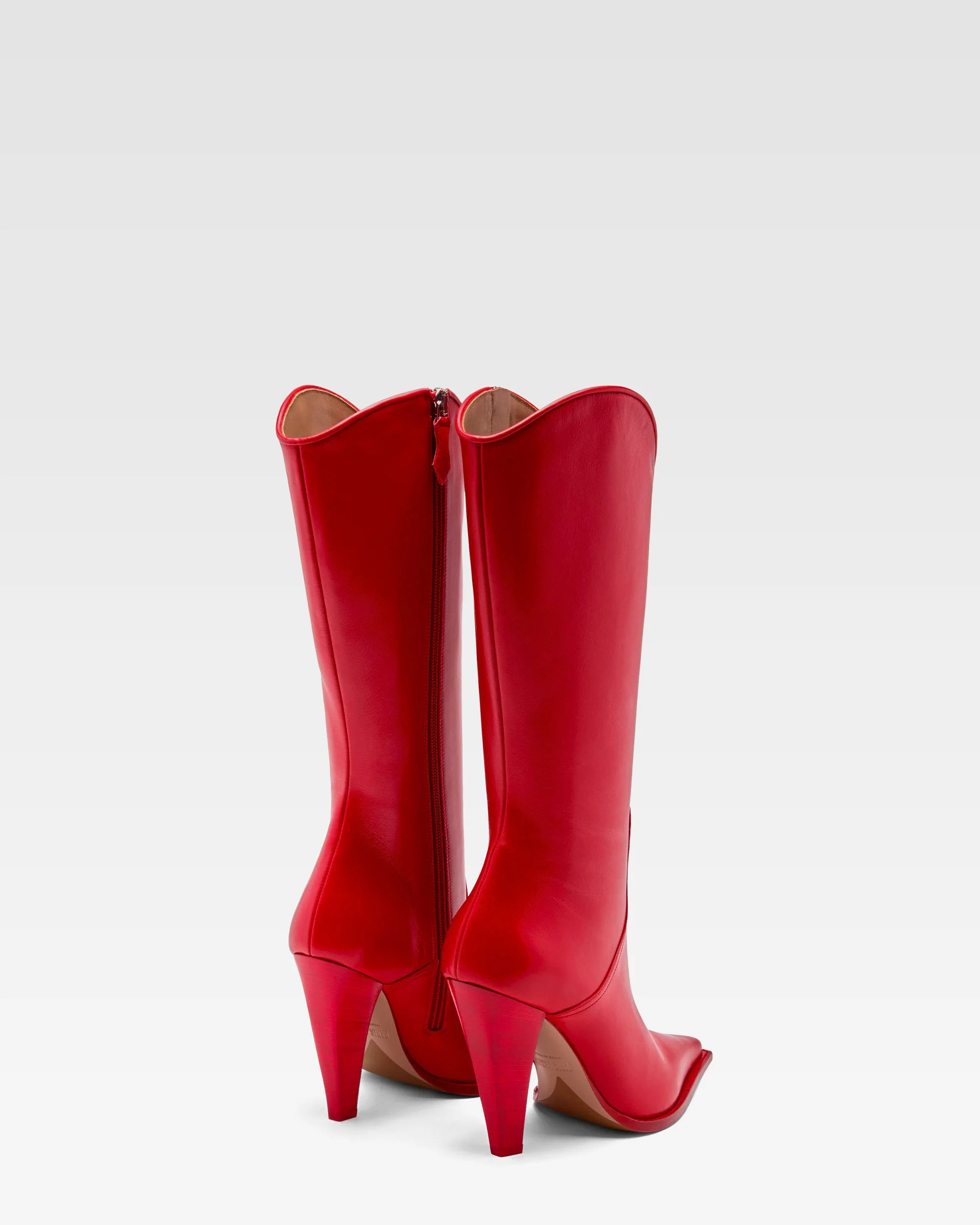 Red leather boot - Image 3