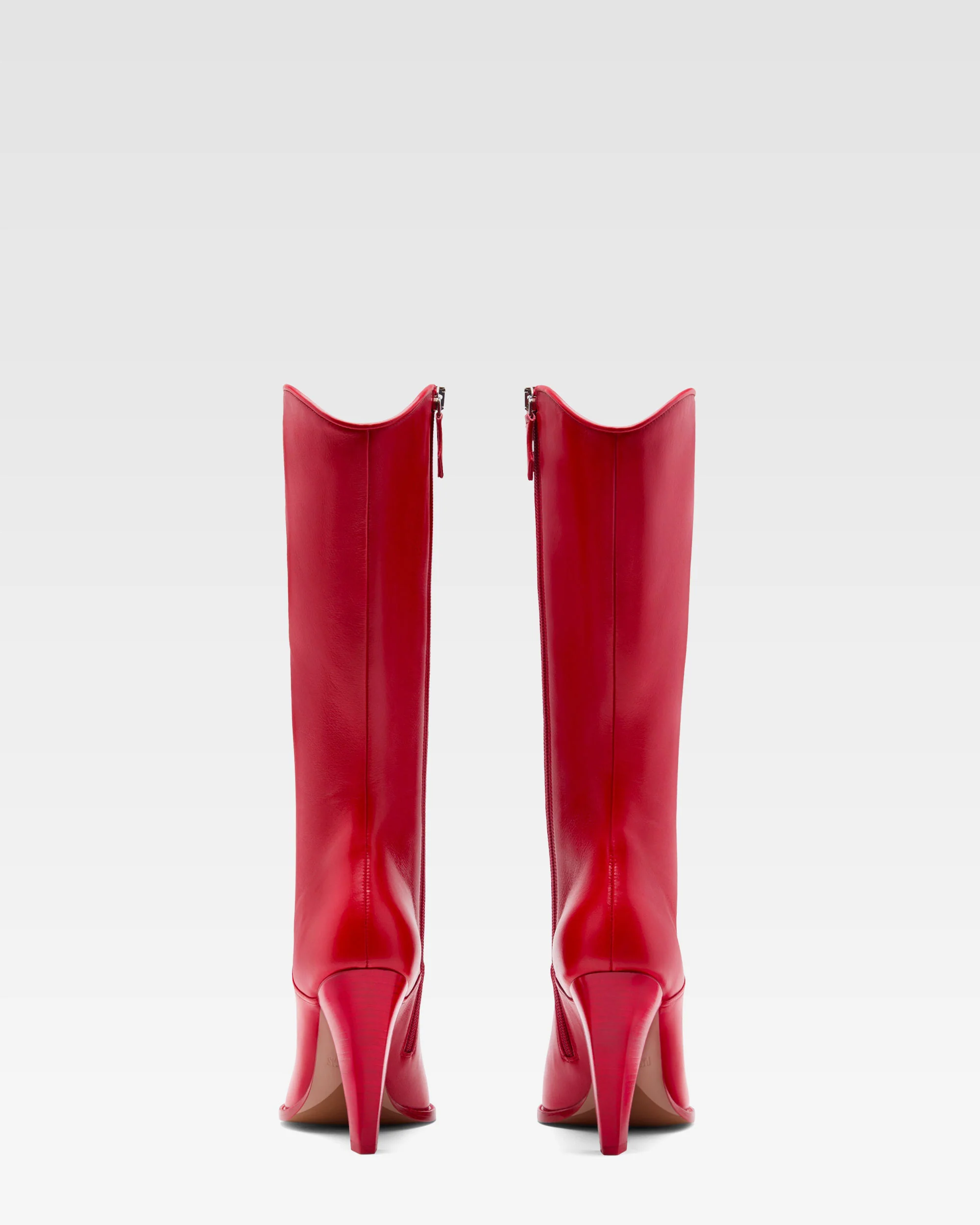 Red leather boot - Image 4