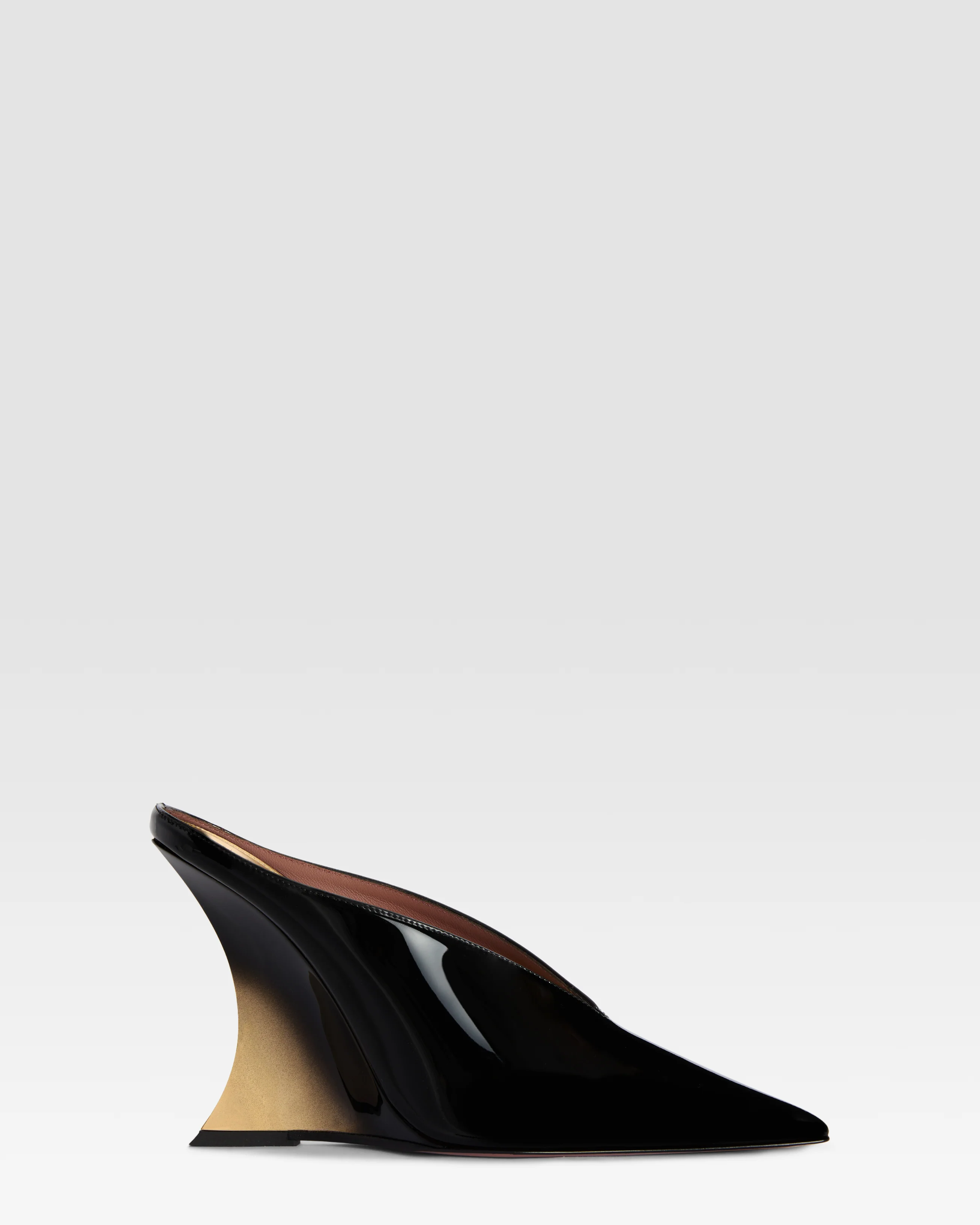 Patent leather mule
