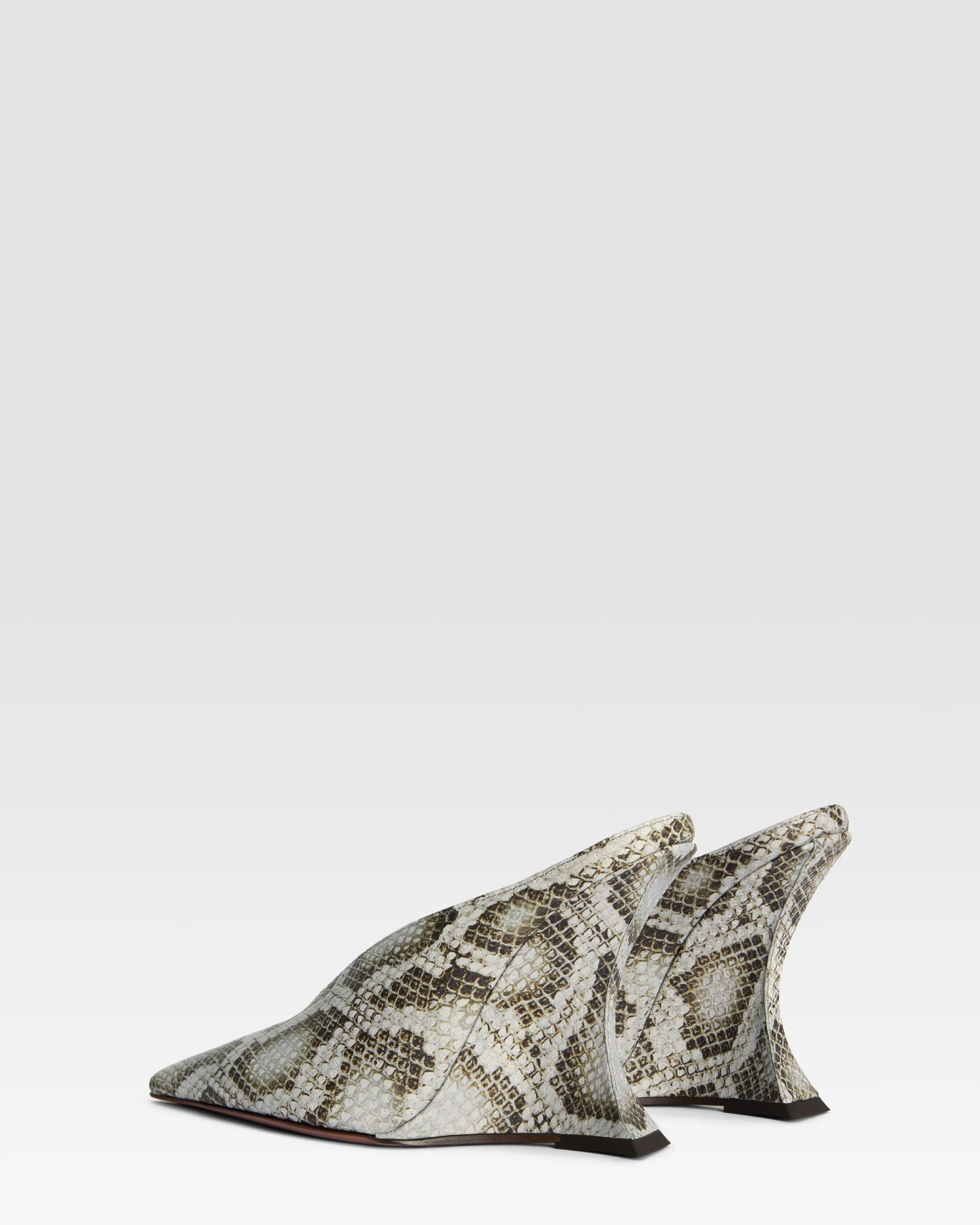 Python-print leather mule - Image 3