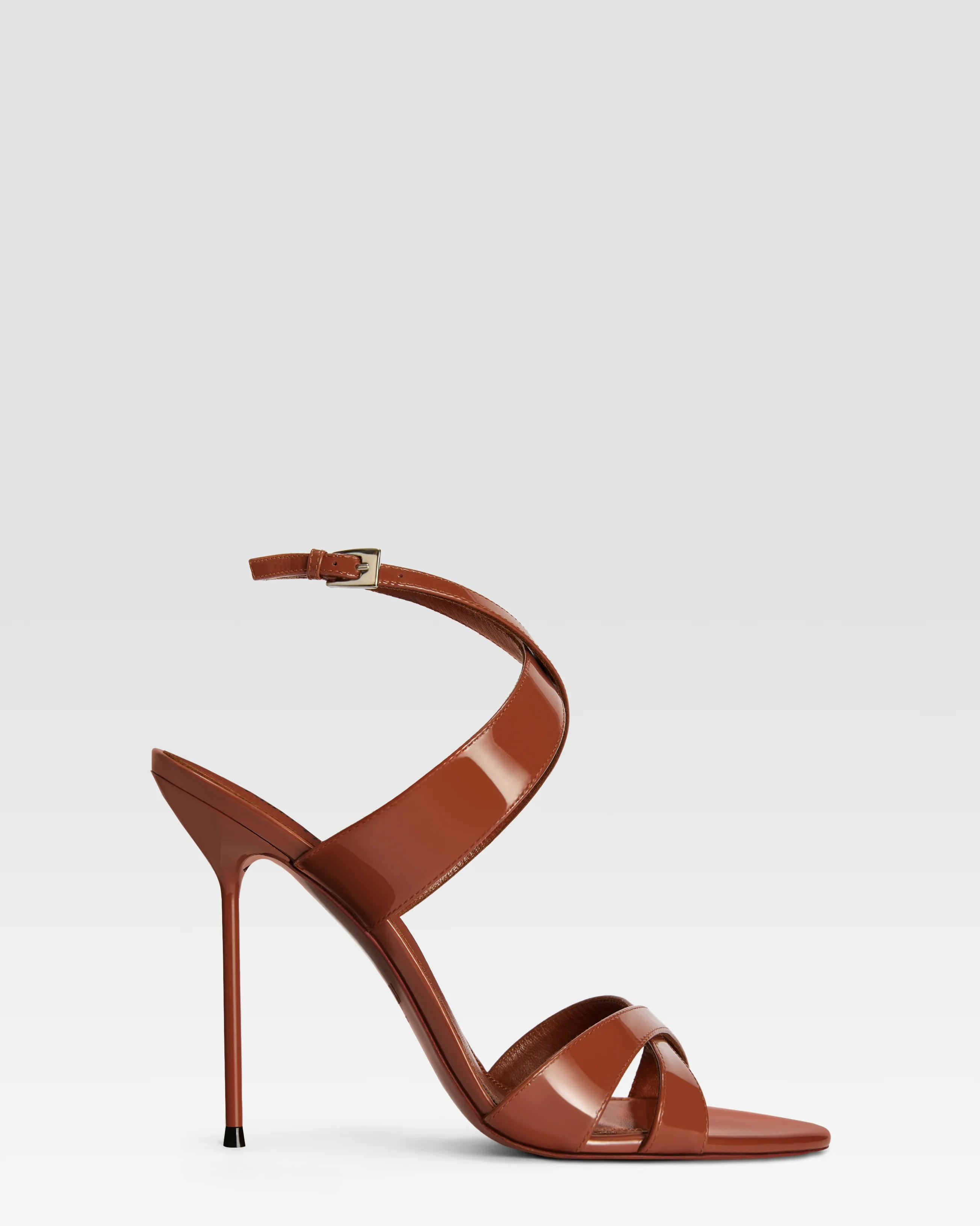 Patent leather sandal