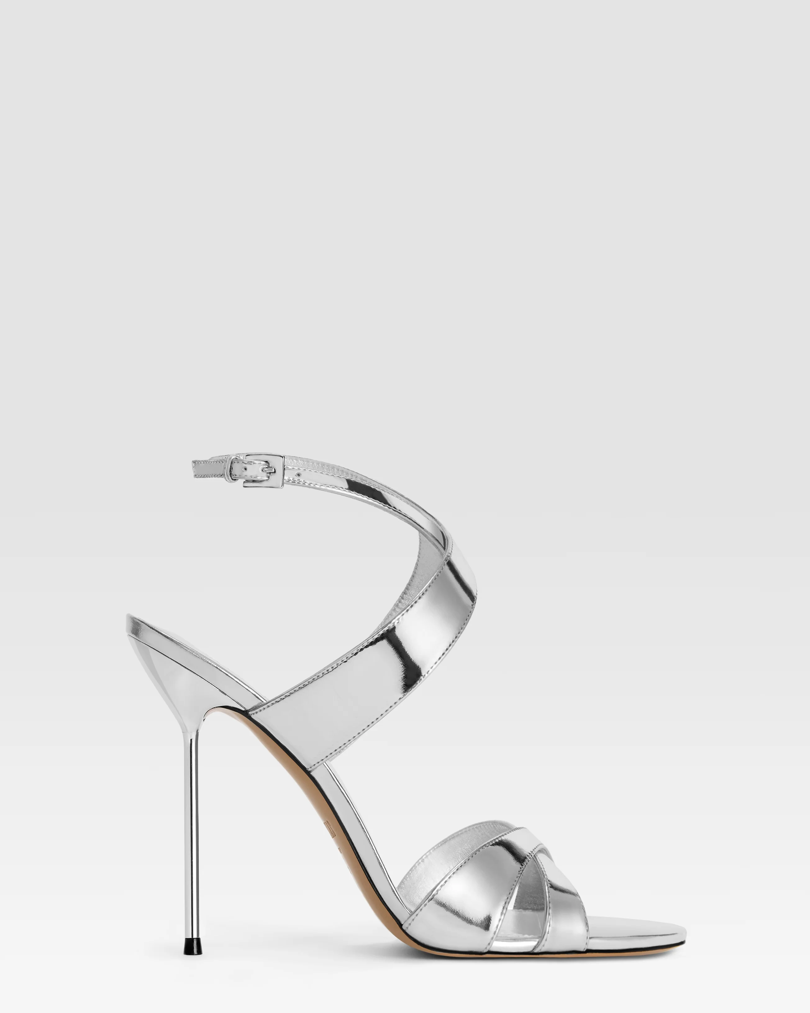 Mirrored leather sandal