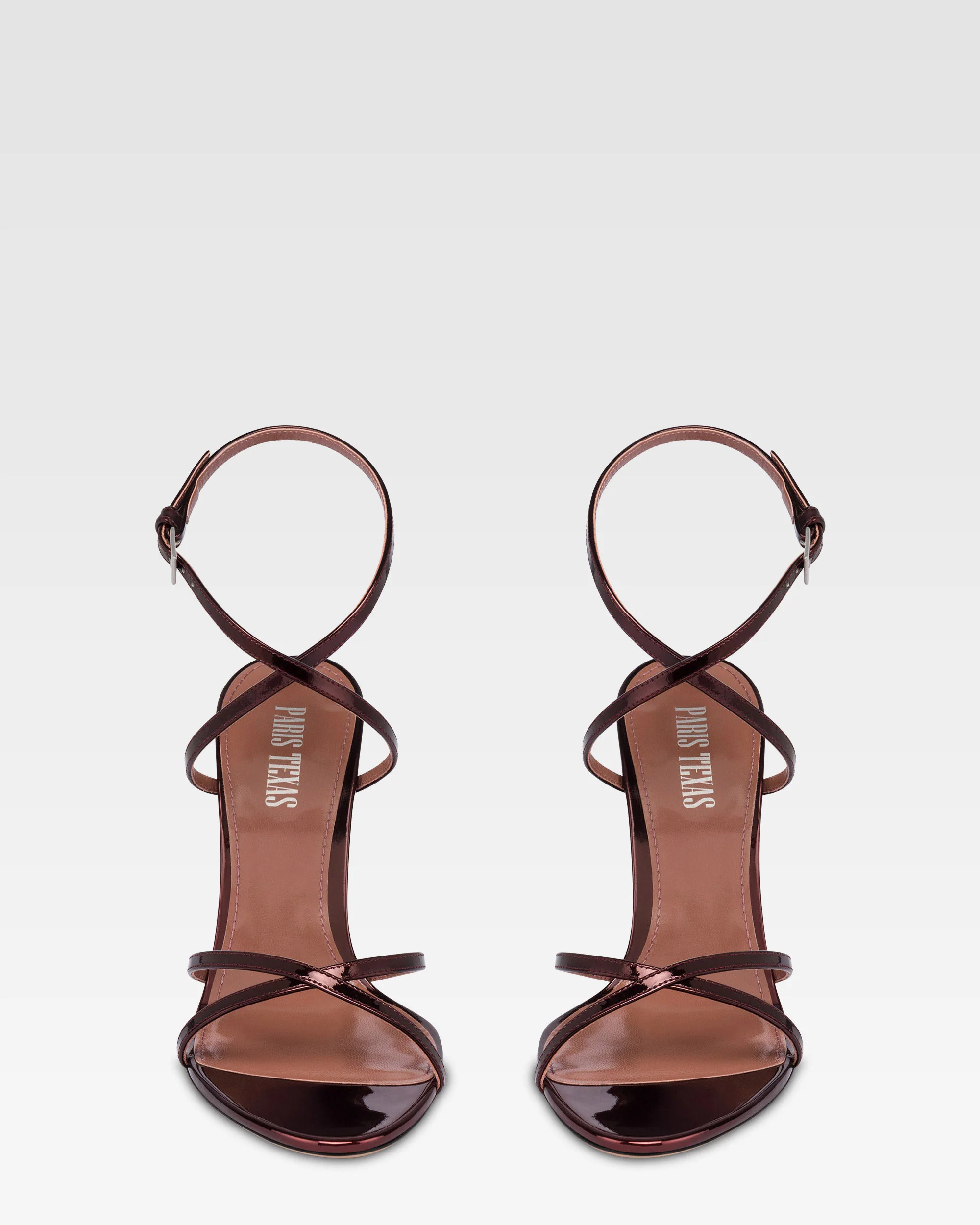 Sandals in wine sunset mirror-effect leather - Image 3