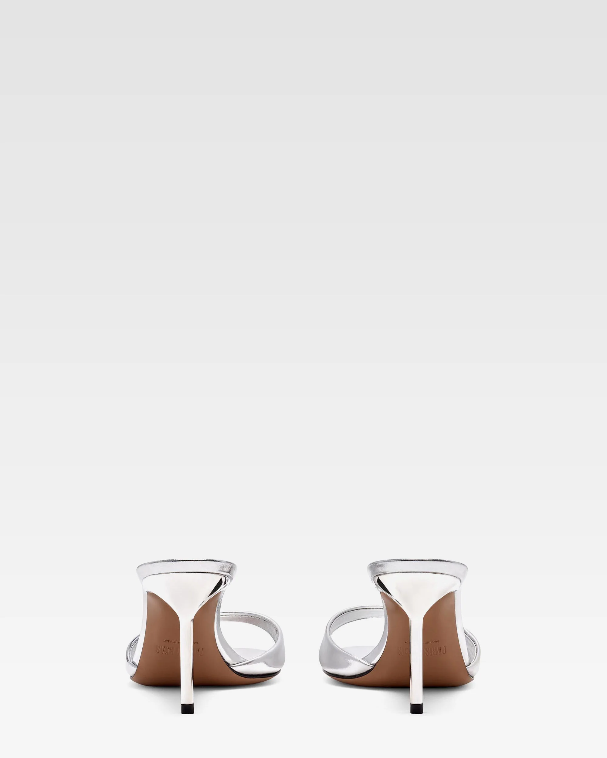Silver mirrored leather mule - Image 4