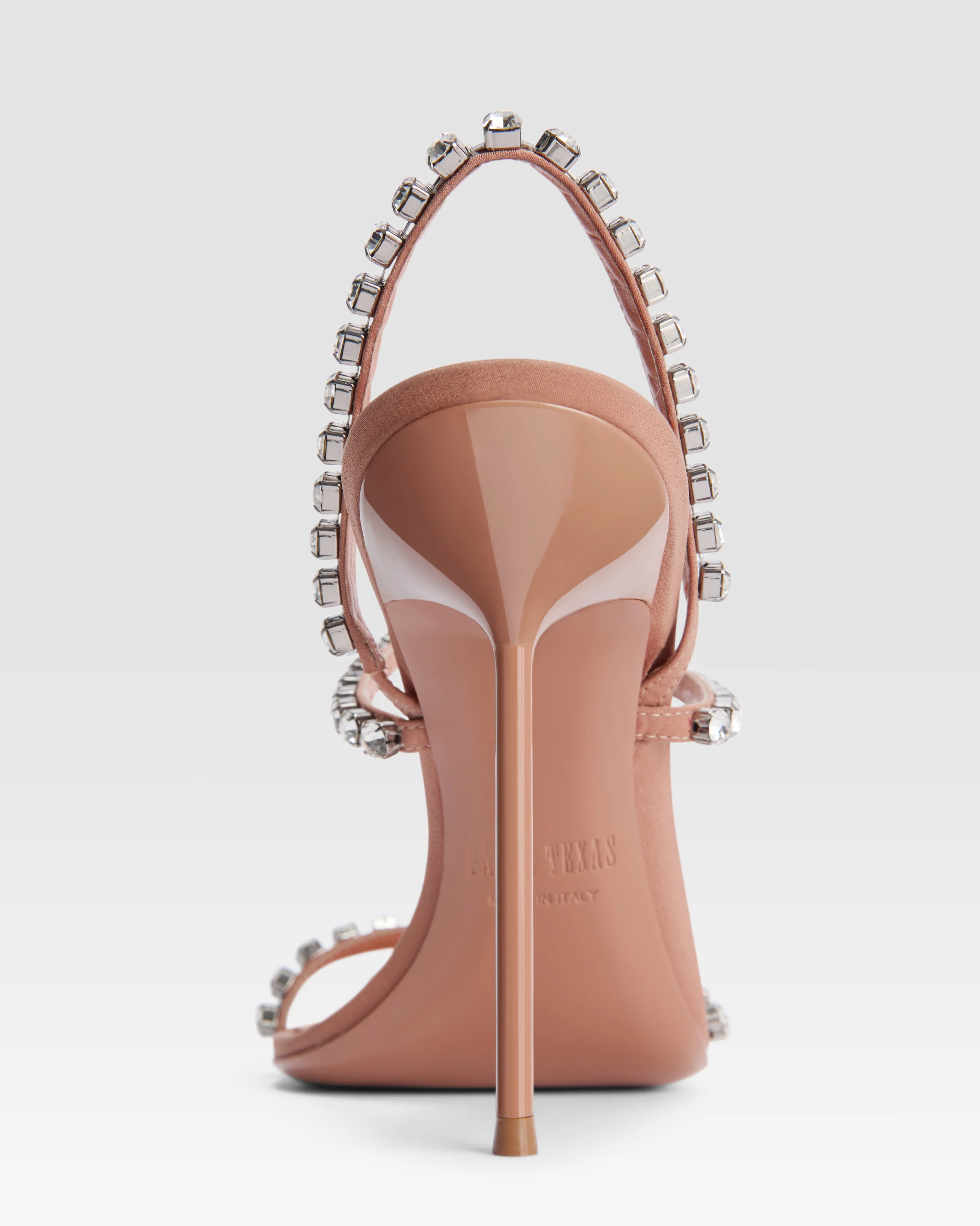 Crepe satin slingback sandal with embroidered studs - Image 4