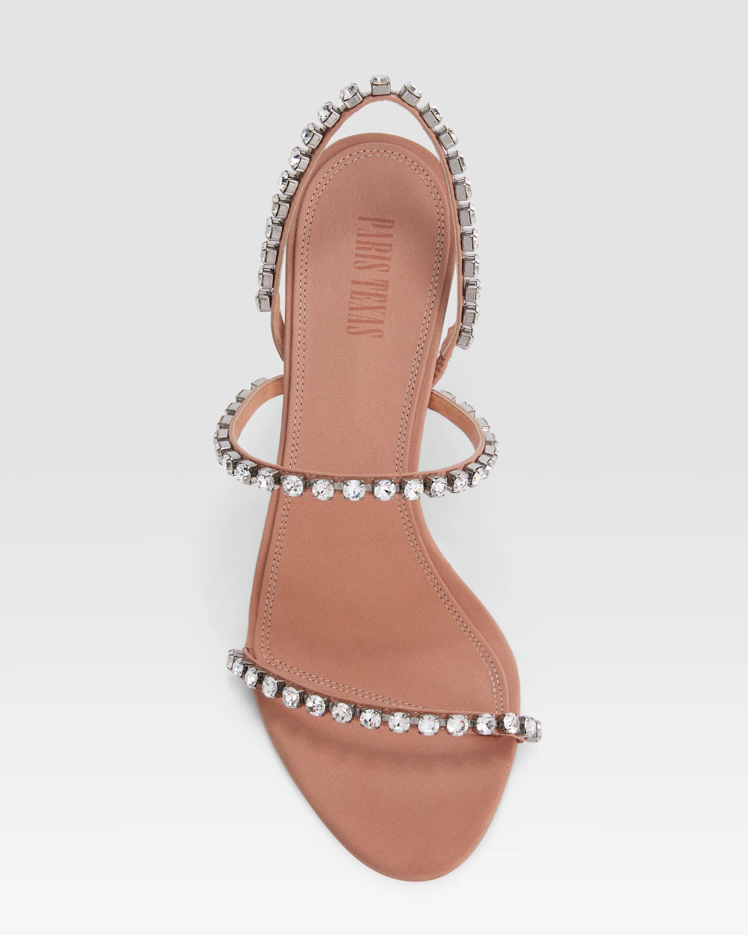 Crepe satin slingback sandal with embroidered studs - Image 5