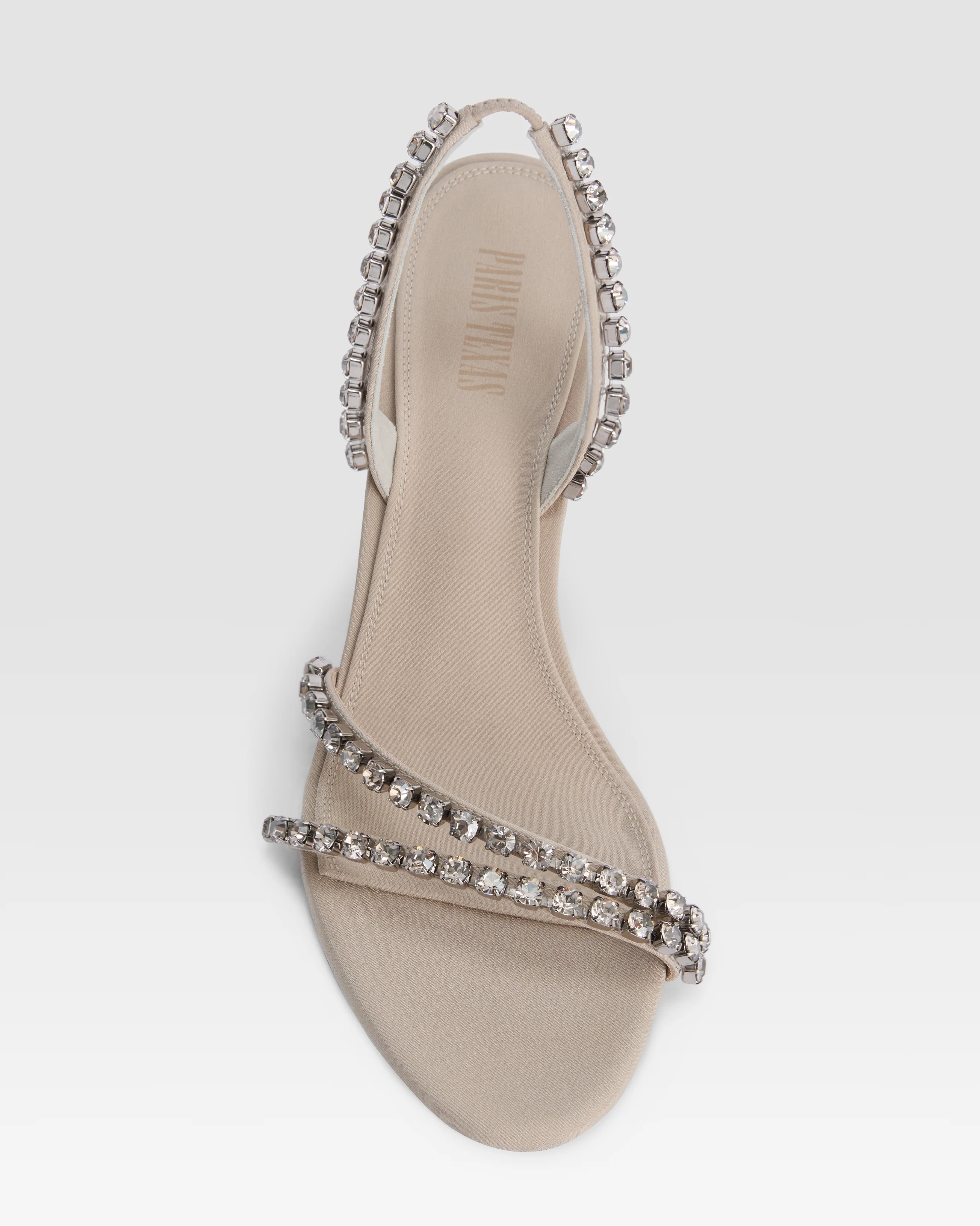 Crepe satin slingback sandal with embroidered studs - Image 5