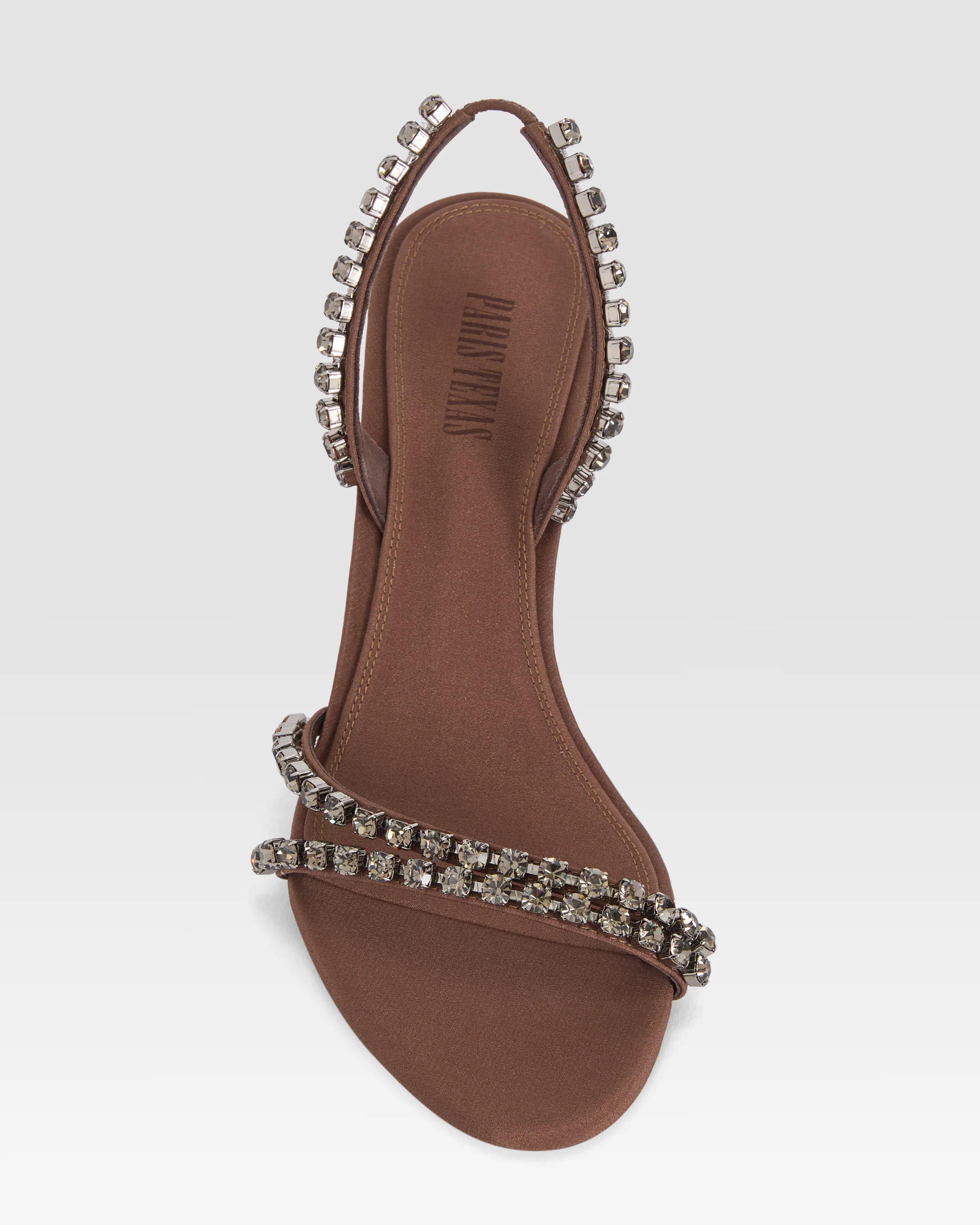 Crepe satin sandal with embroidered studs - Image 5