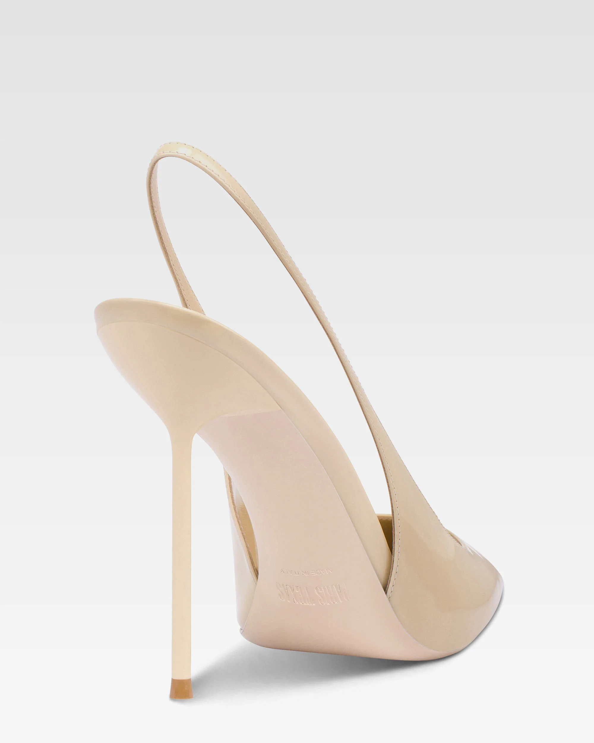 Slingbacks in almond patent leather - Image 5
