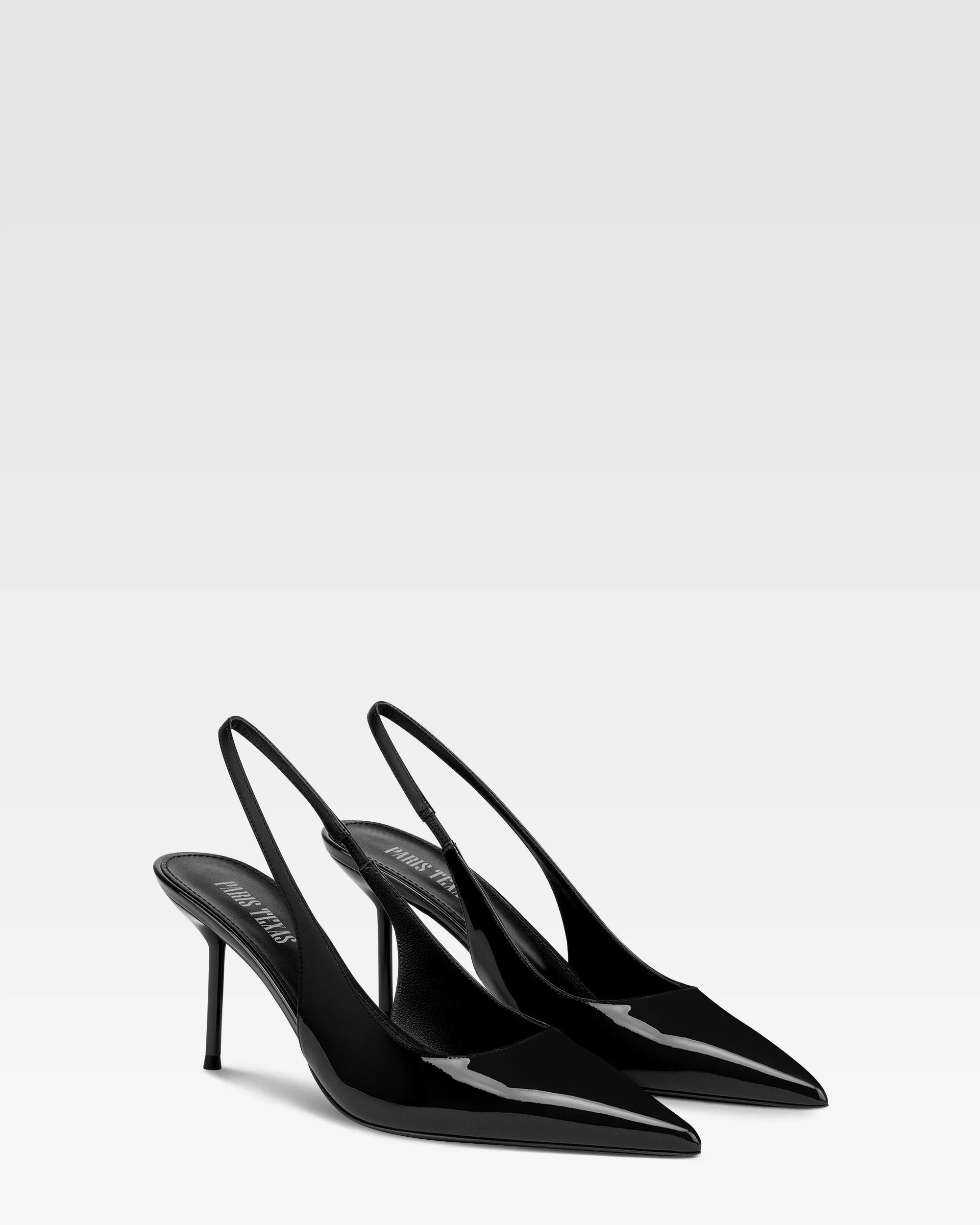 Slingbacks in black patent leather - Image 2