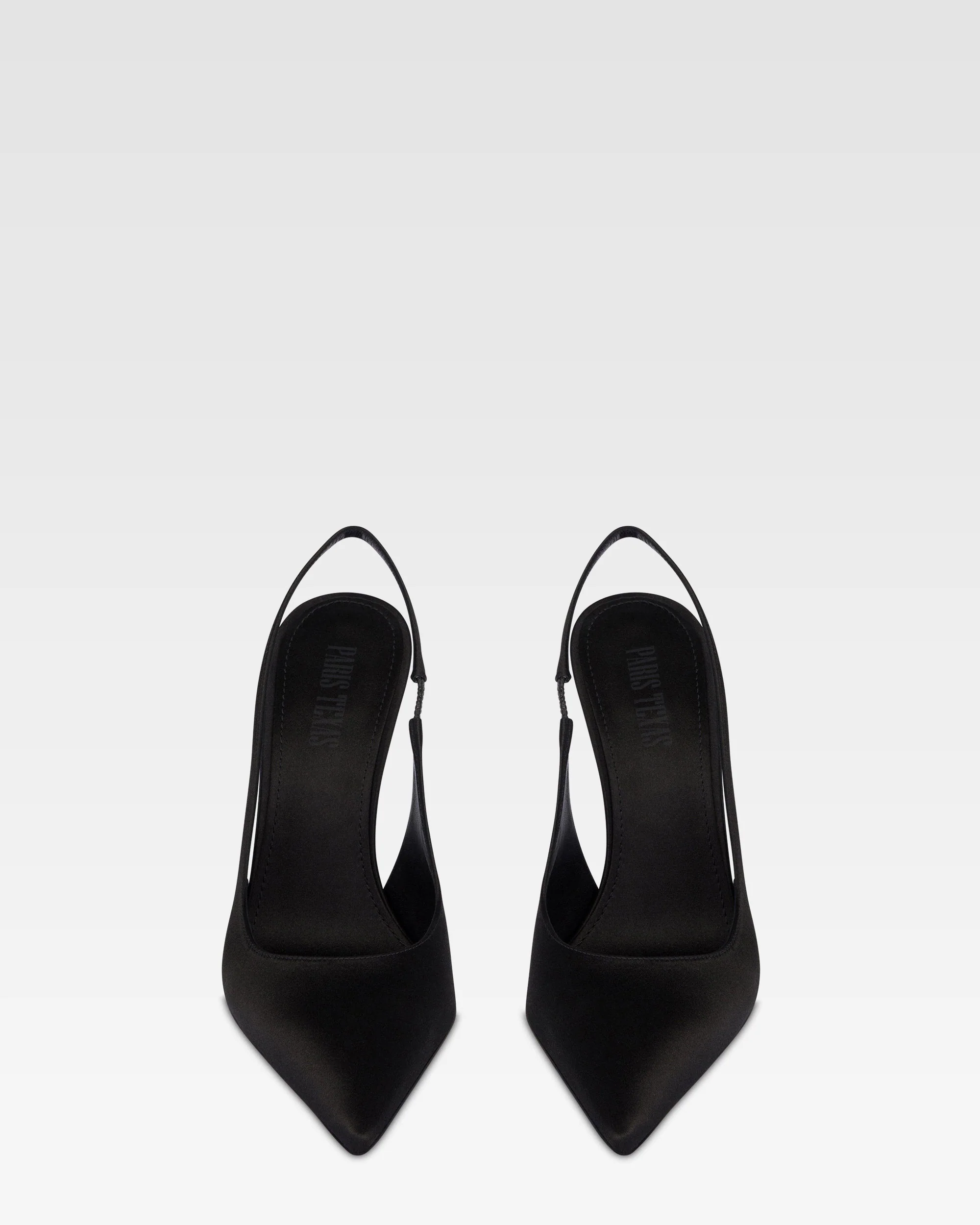 Slingbacks in black satin. - Image 3
