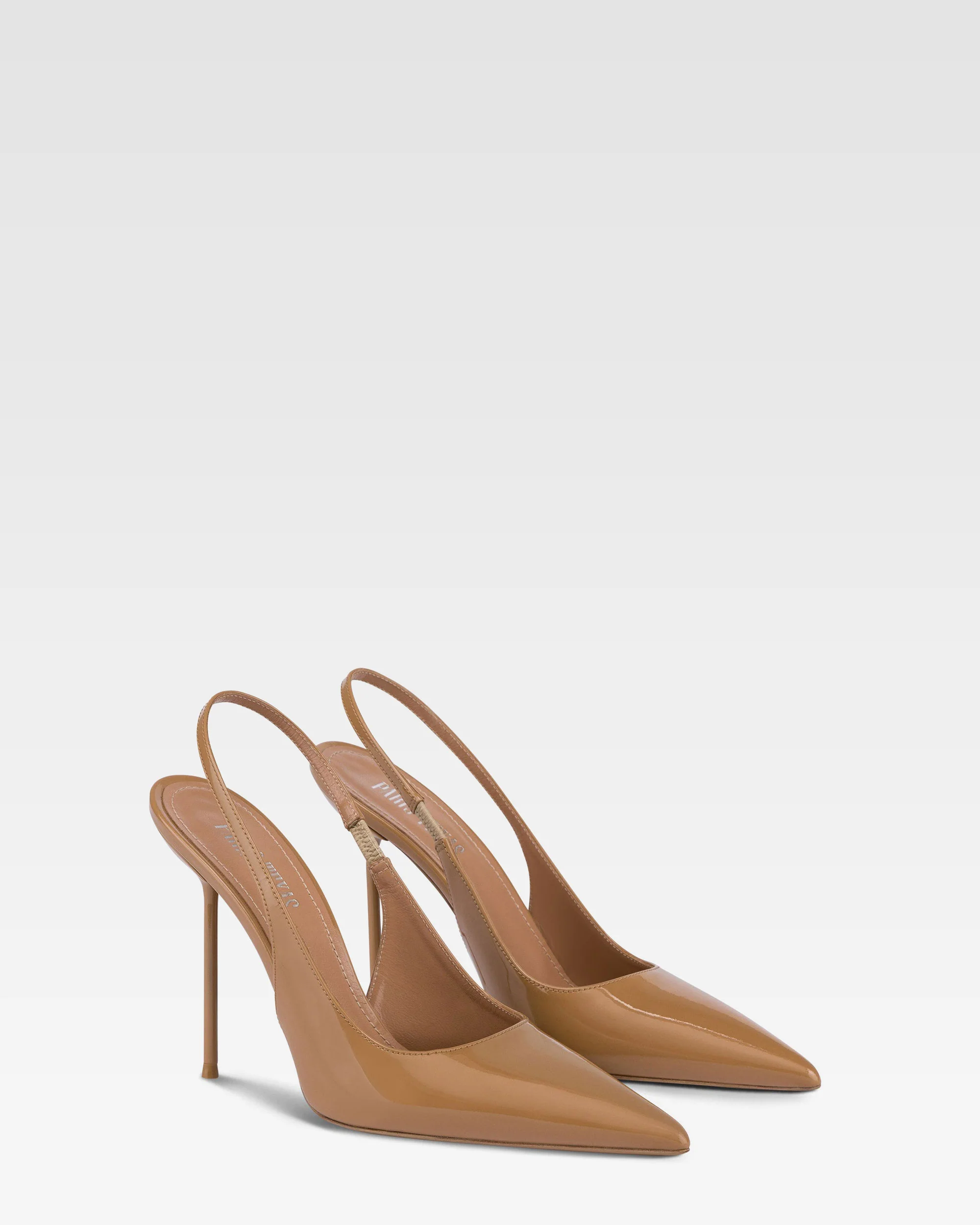 Slingbacks in caramel patent leather - Image 2