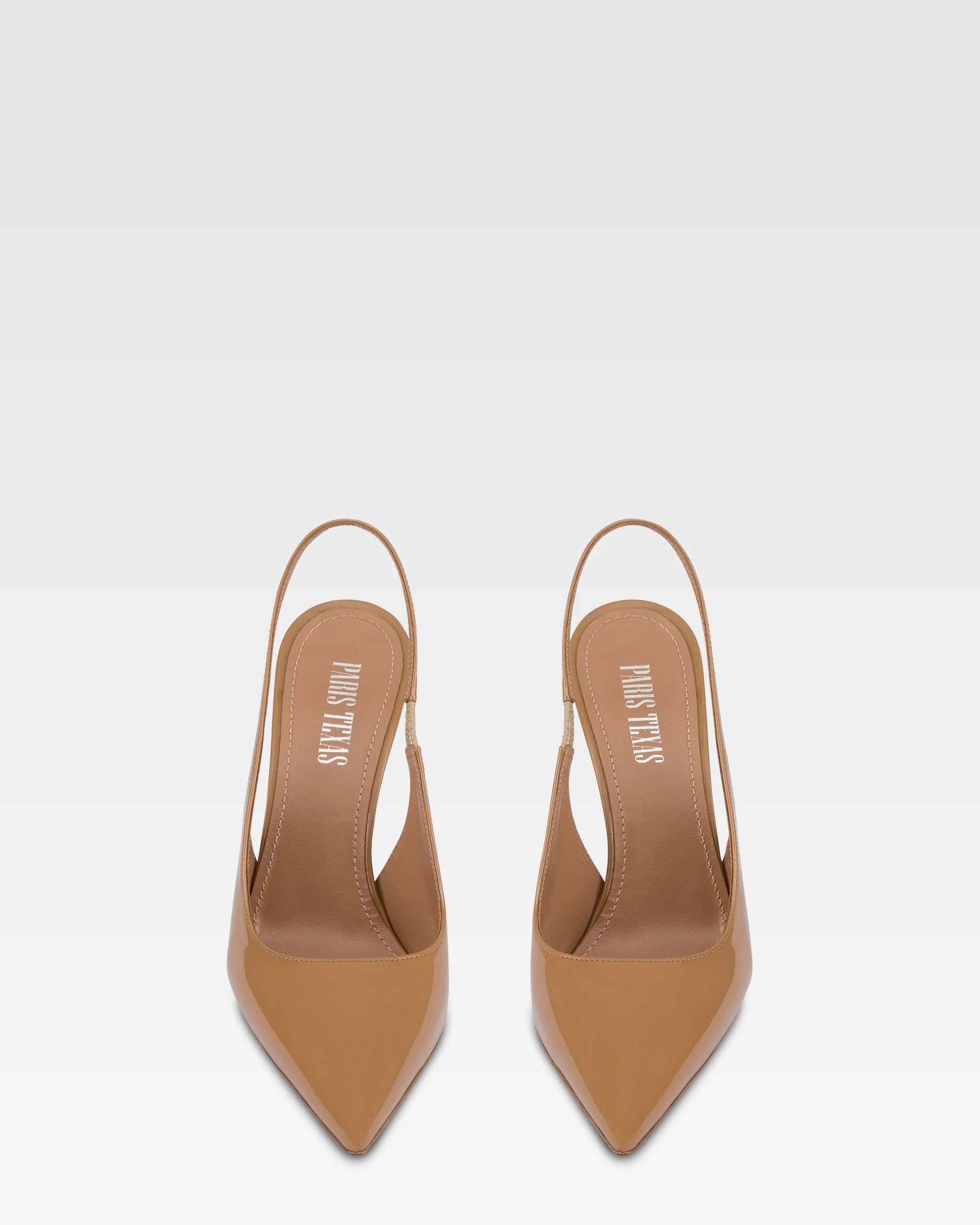 Slingbacks in caramel patent leather - Image 3