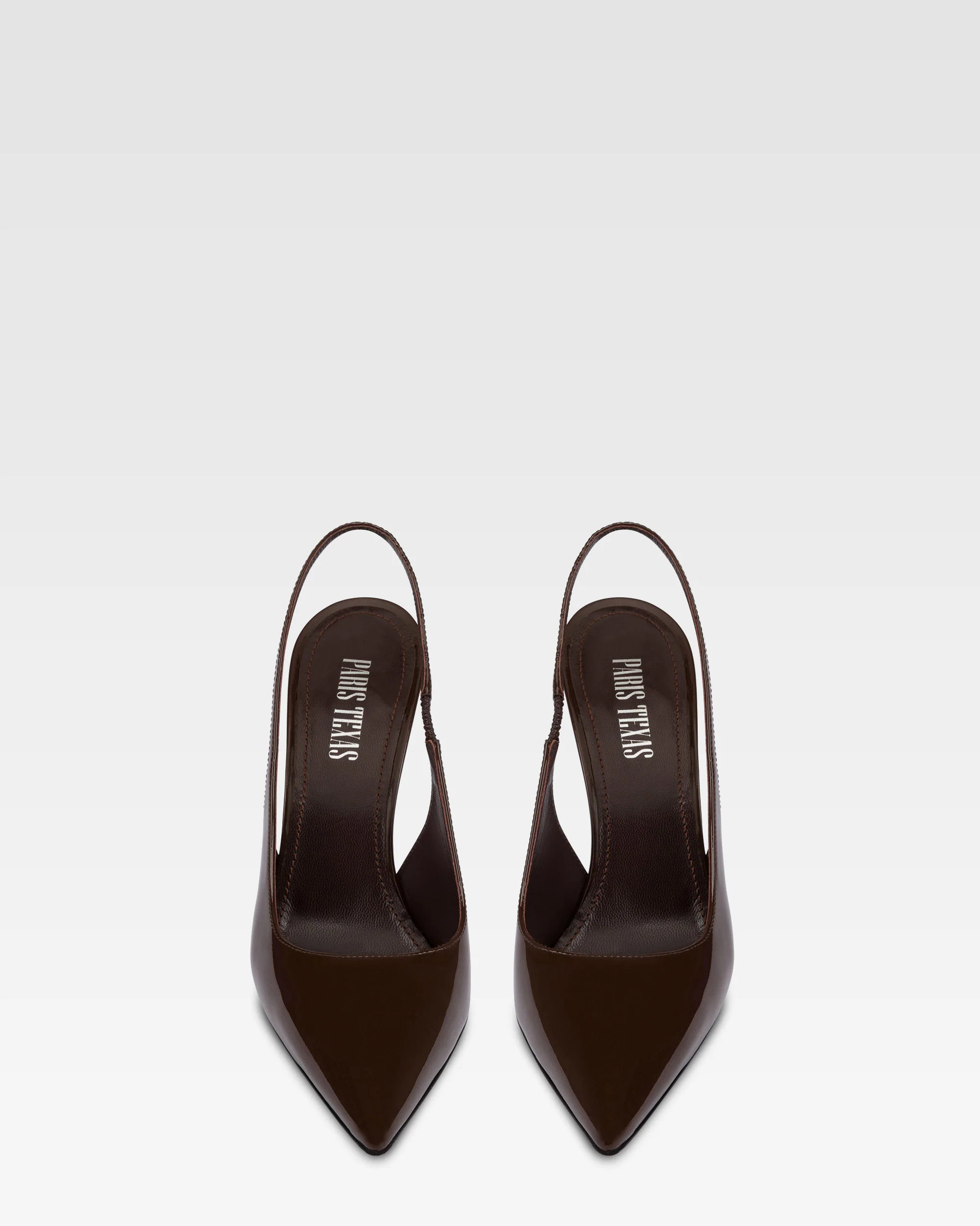 Slingbacks in chocolate patent leather - Image 3