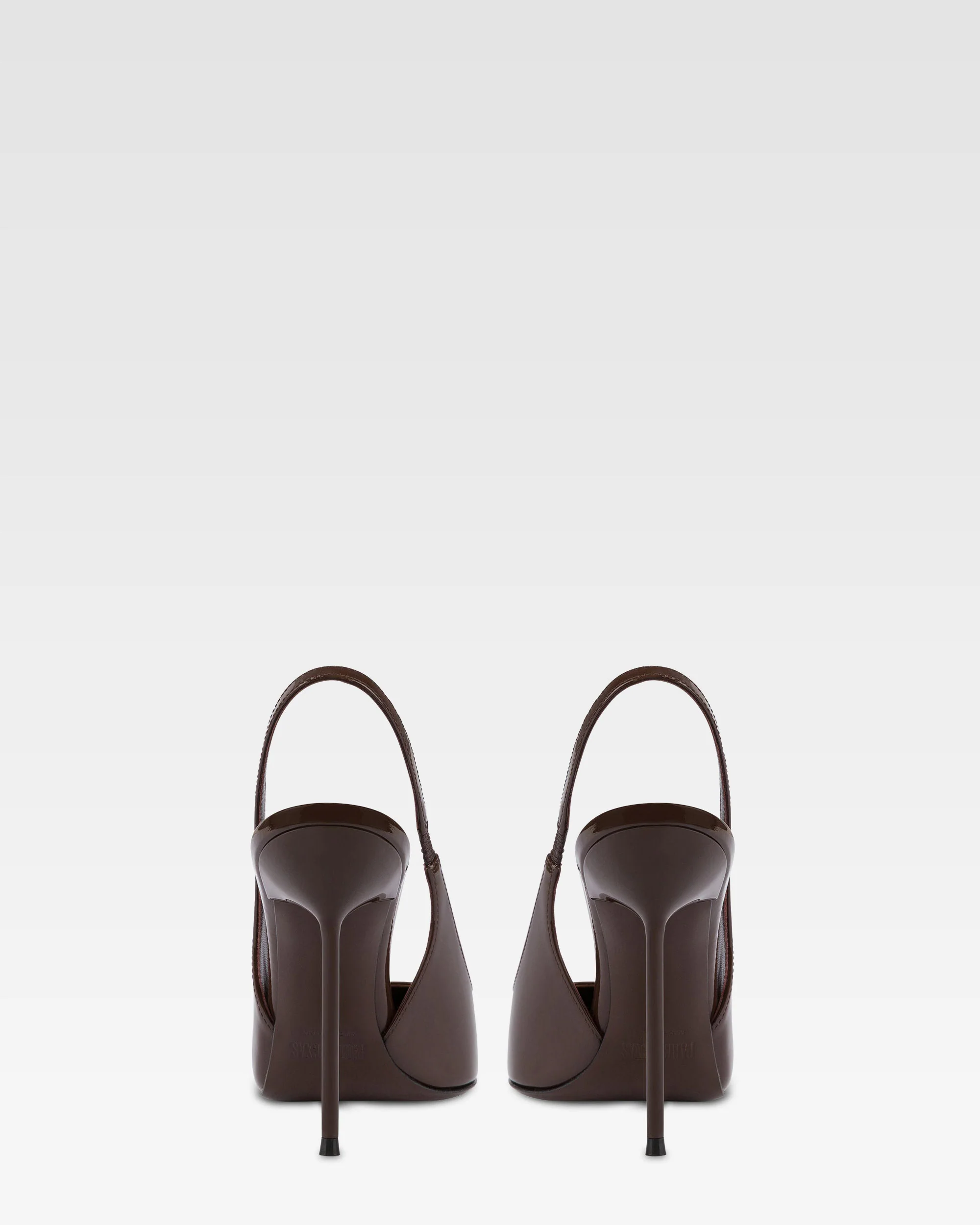 Slingbacks in chocolate patent leather - Image 4