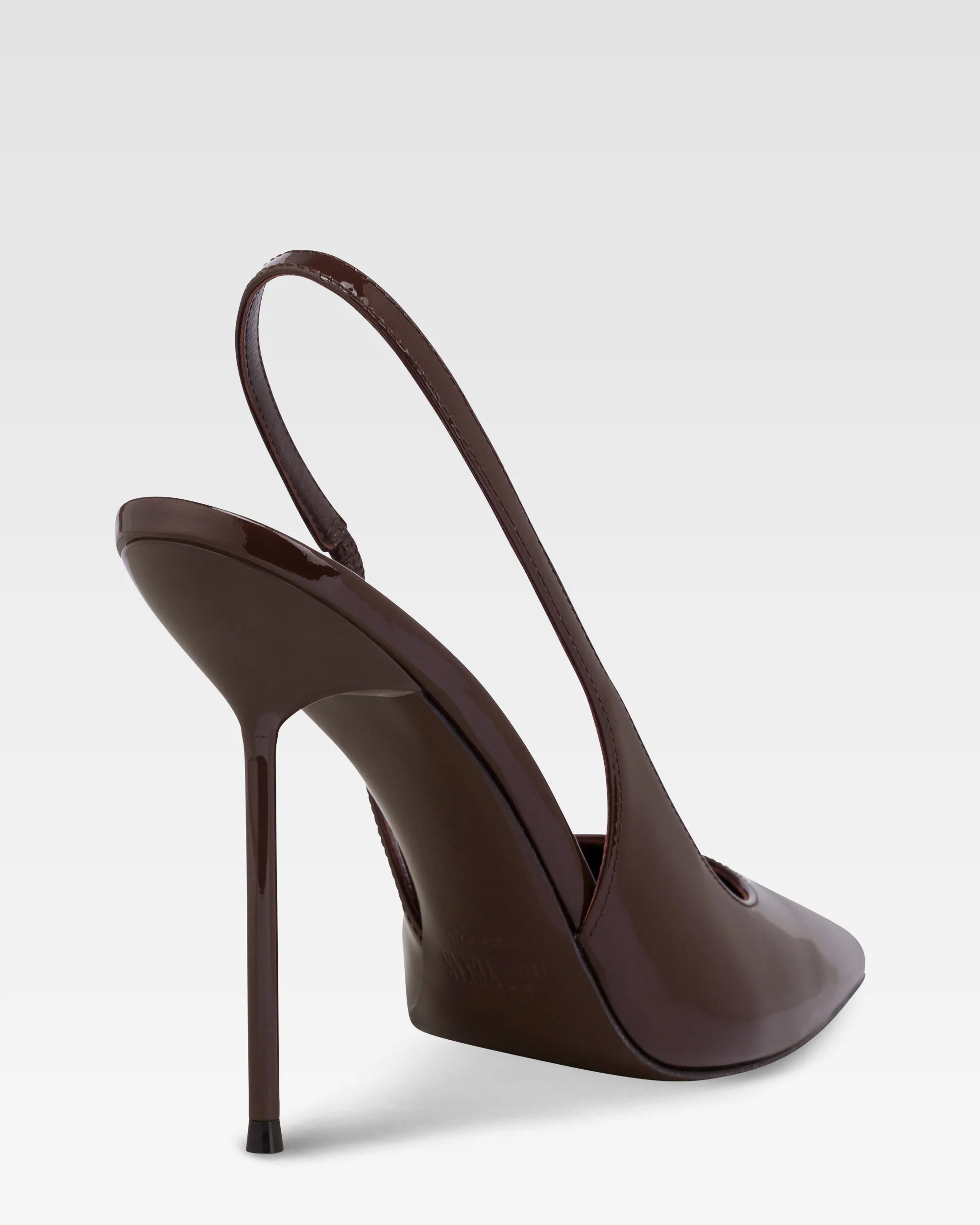 Slingbacks in chocolate patent leather - Image 5