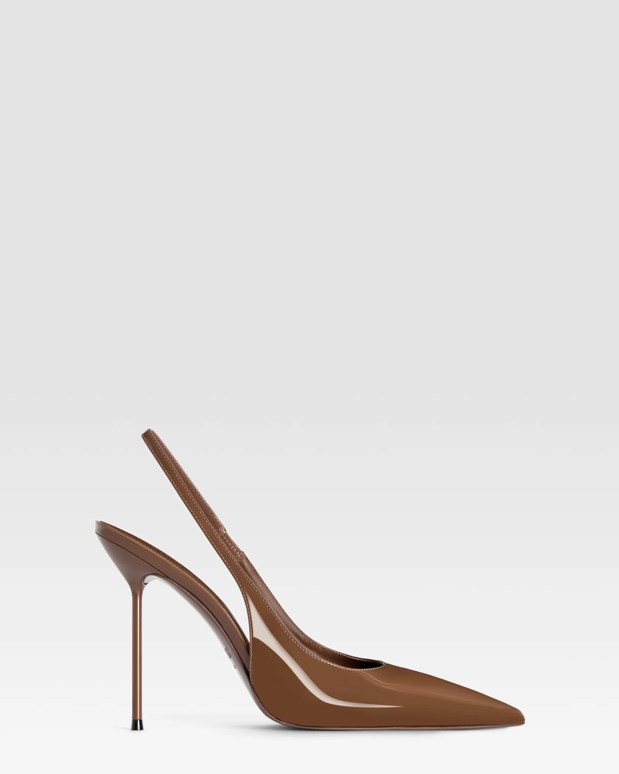 Patent leather slingback