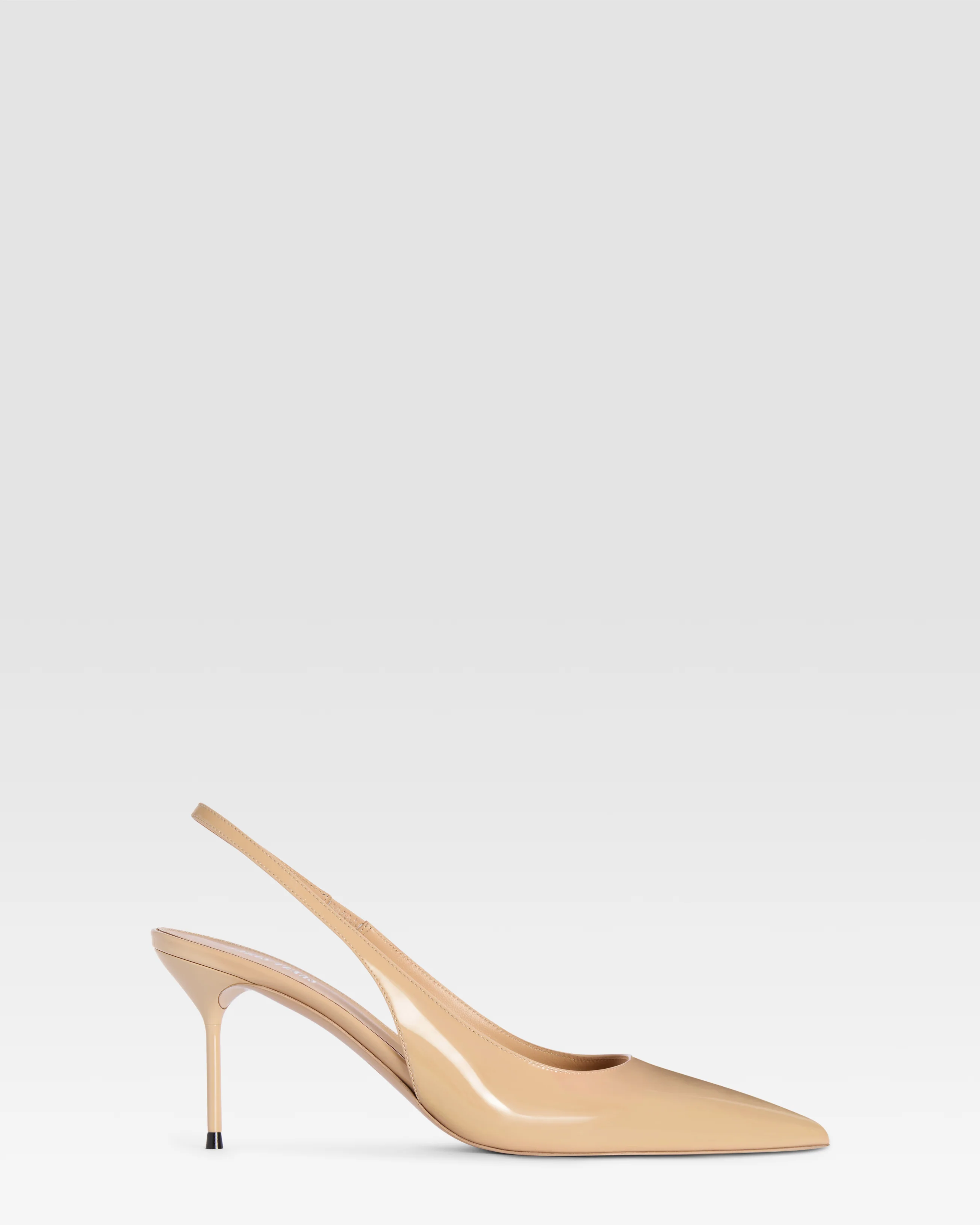 Patent leather slingback