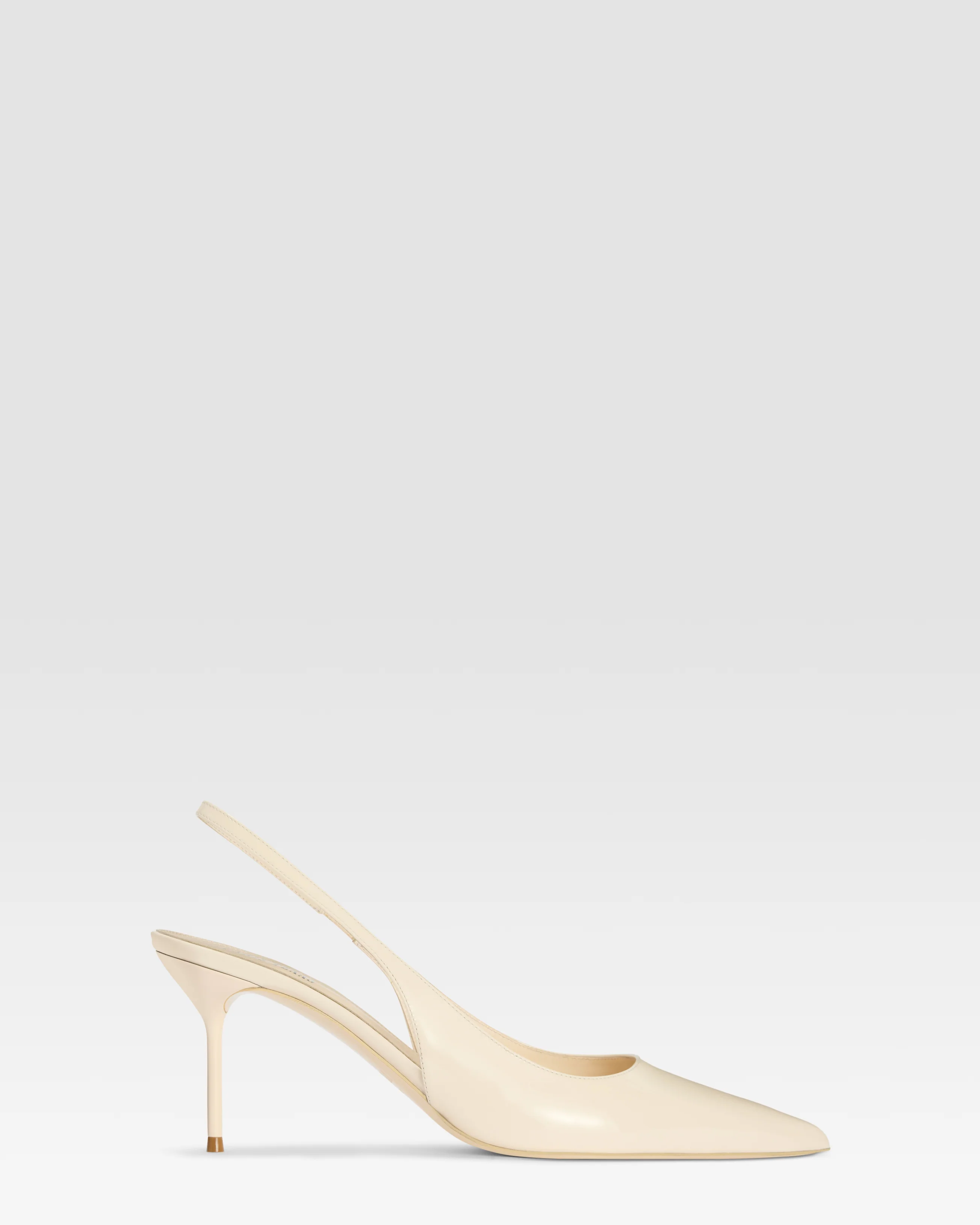 Patent leather slingback