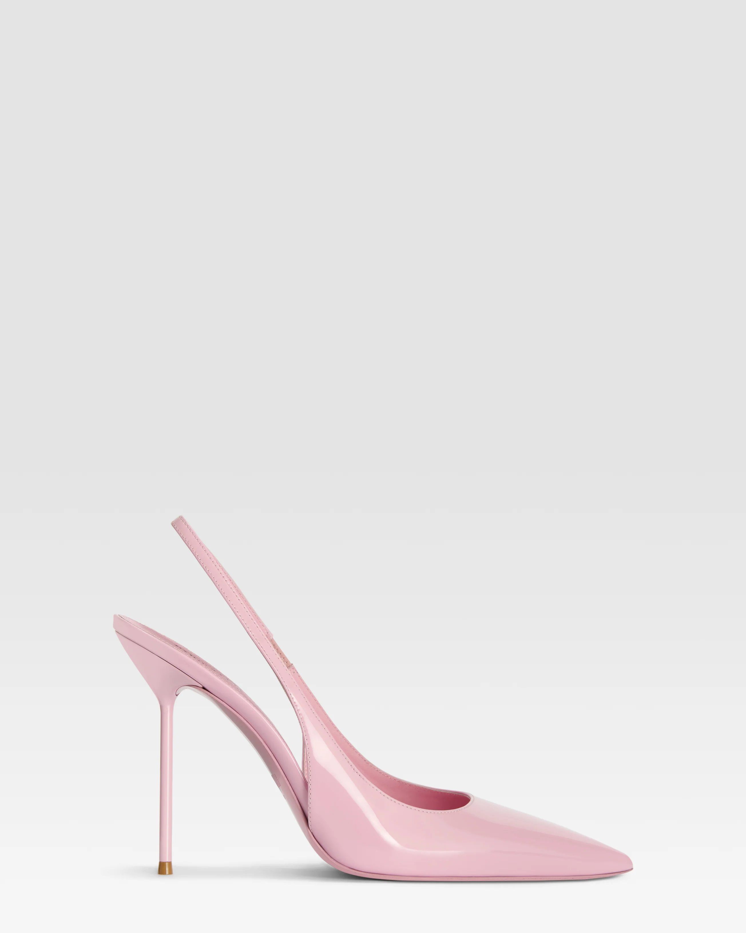 Patent leather slingback