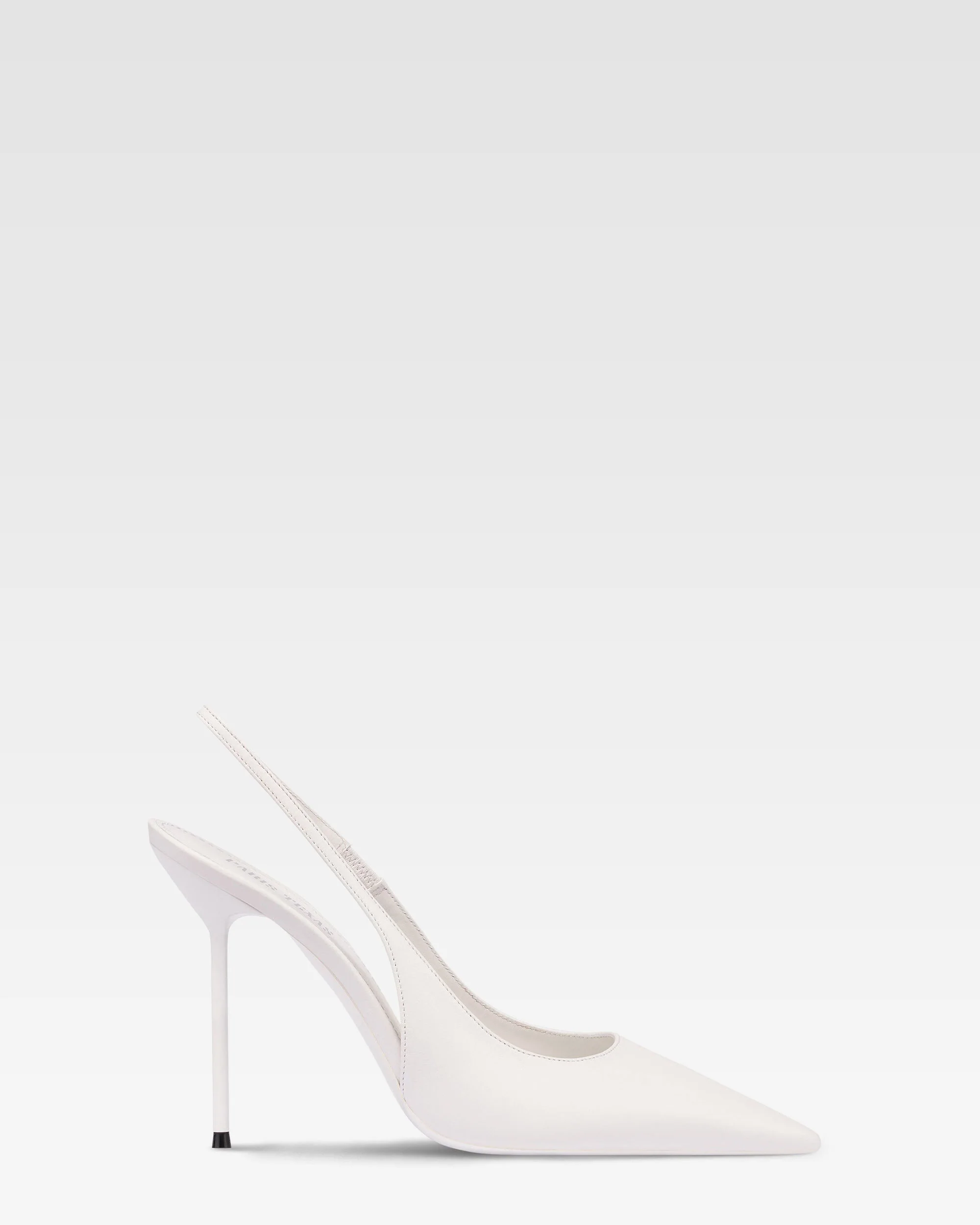 Slingbacks in white leather