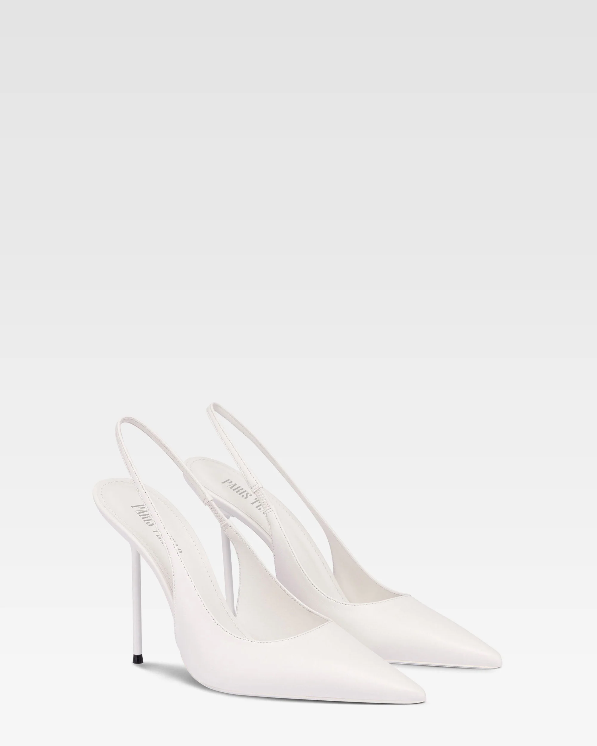 Slingbacks in white leather - Image 2