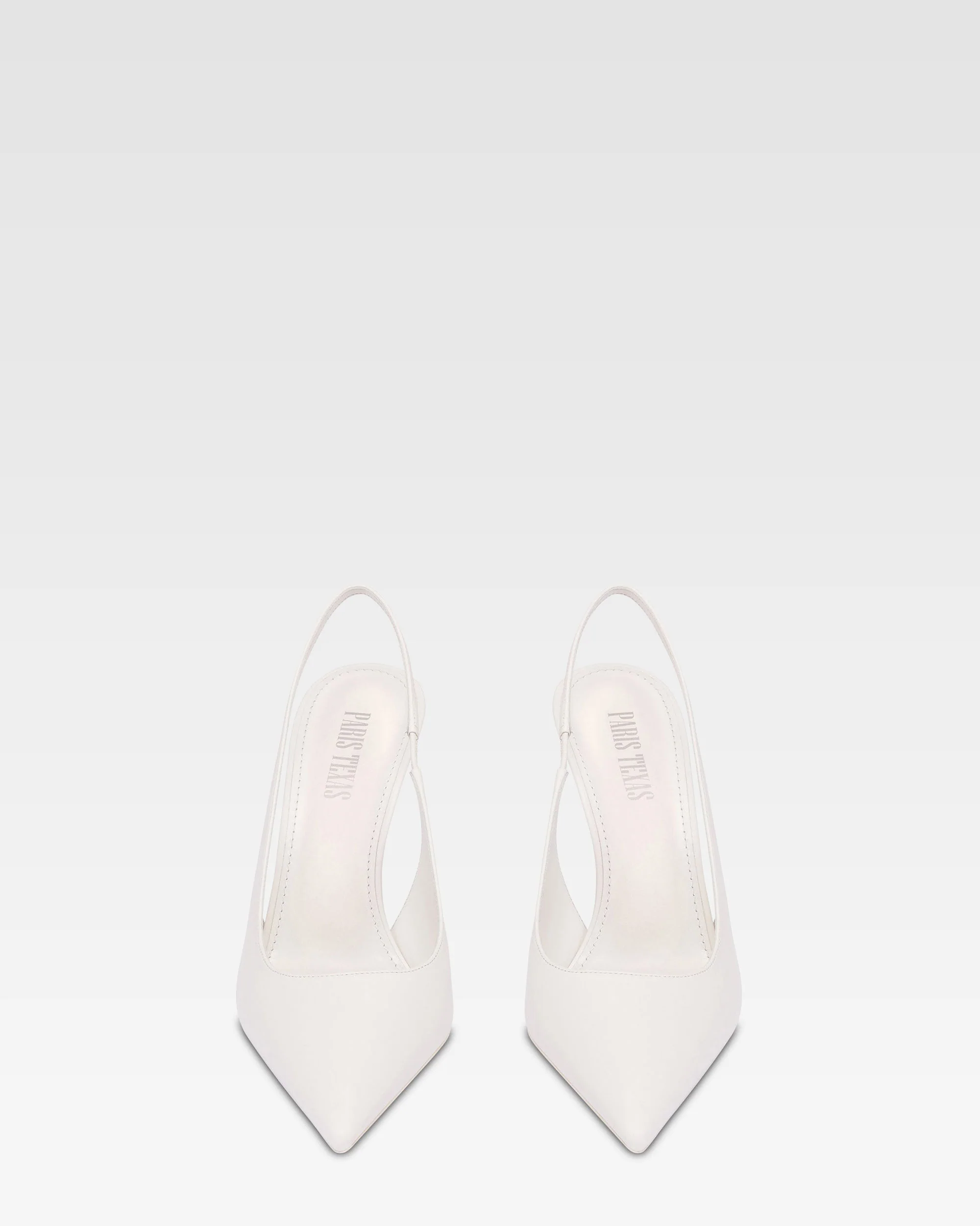 Slingbacks in white leather - Image 3