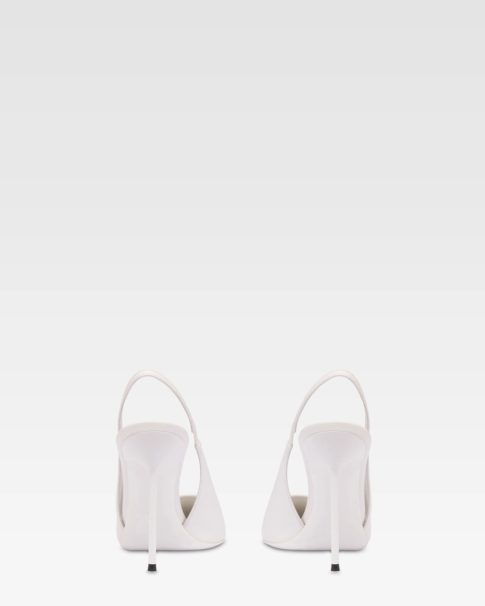 Slingbacks in white leather - Image 4