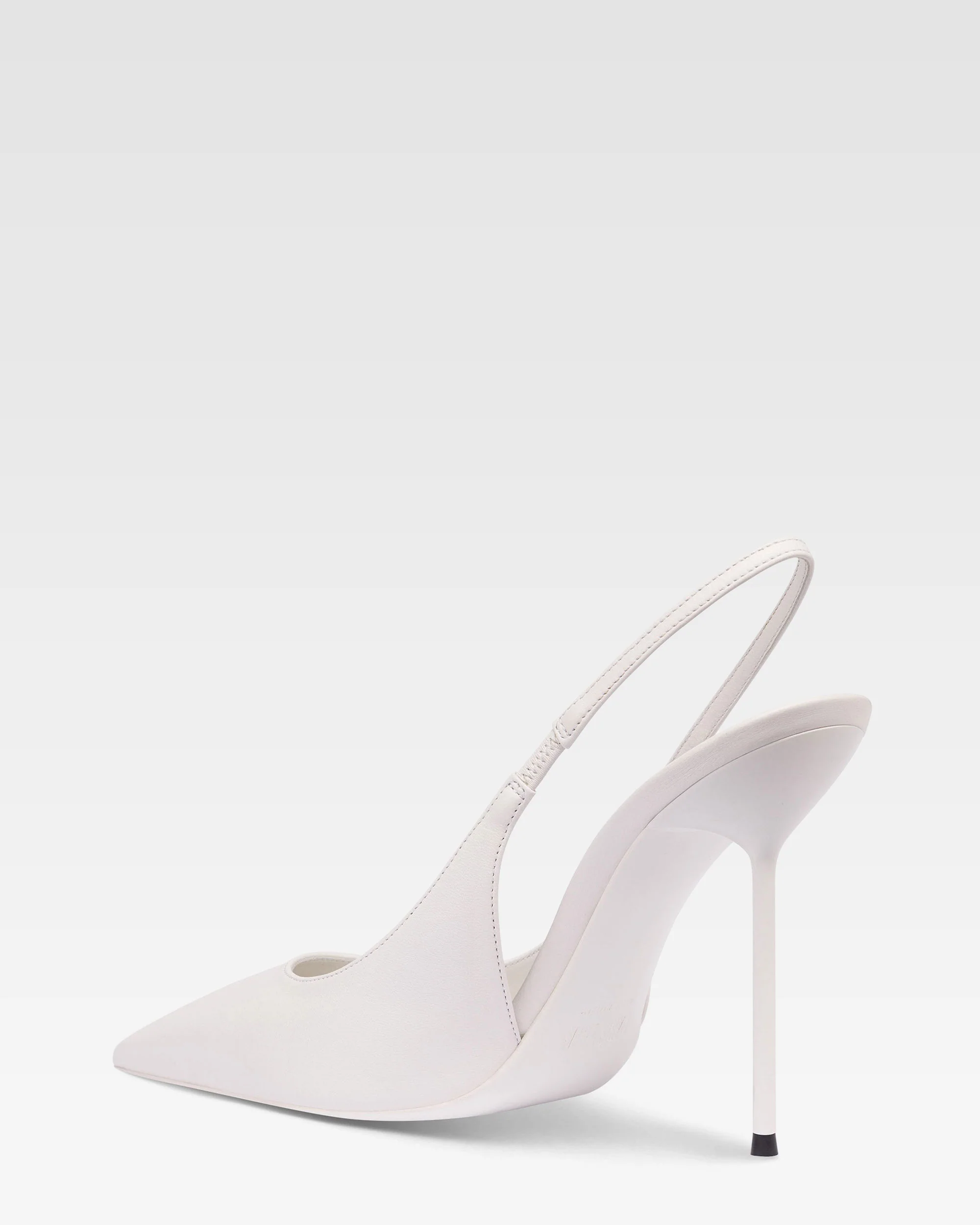 Slingbacks in white leather - Image 5
